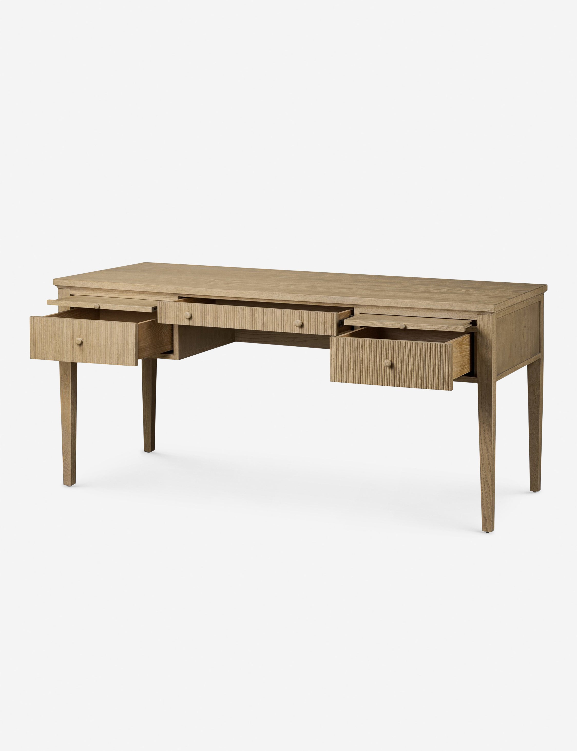 Amber Lewis x Four Hands Bush Desk - Modern Wooden Writing Desk for Home Office, Study & Workspace - Perfect for Remote Work & Small Spaces