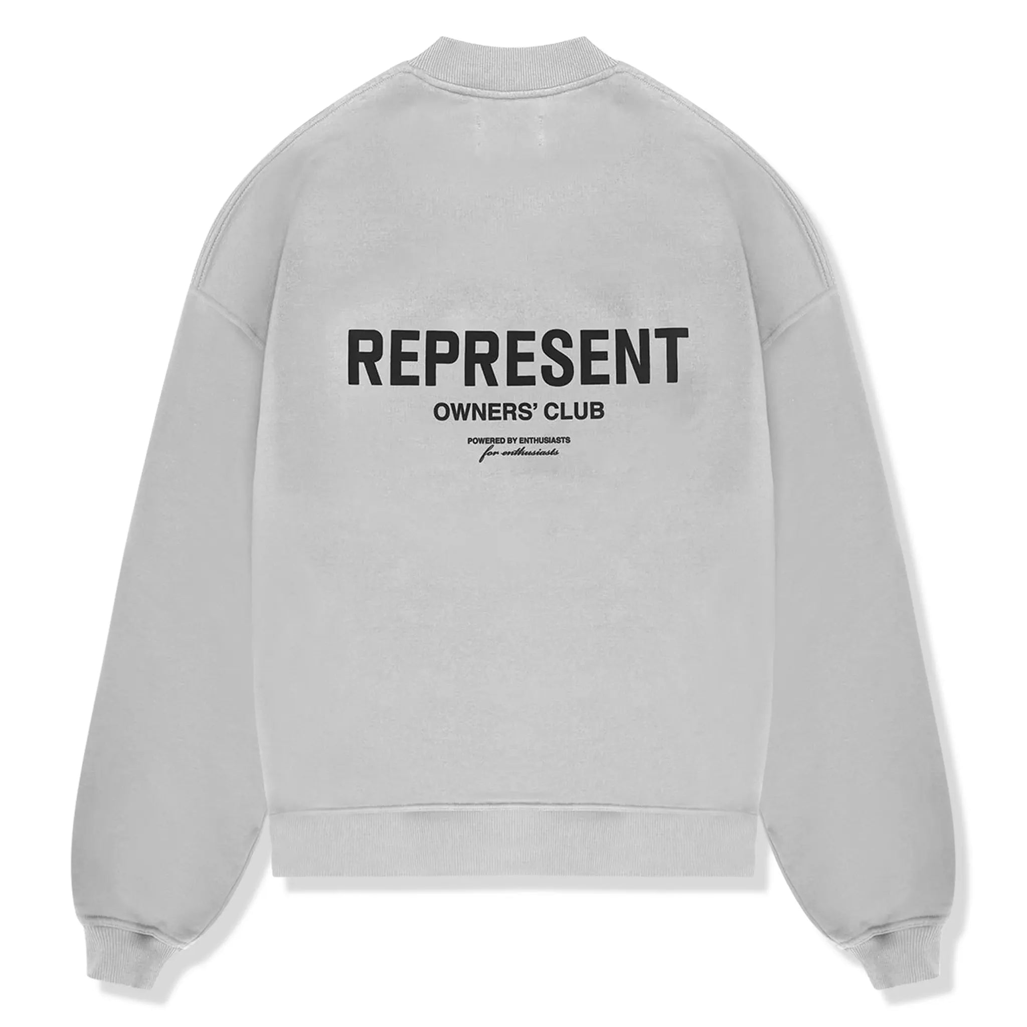 Represent Owners Club Ash Grey Sweatshirt - Premium Cotton Pullover Hoodie for Men & Women | Streetwear Fashion, Casual Wear, Gym & Lounge Outfit