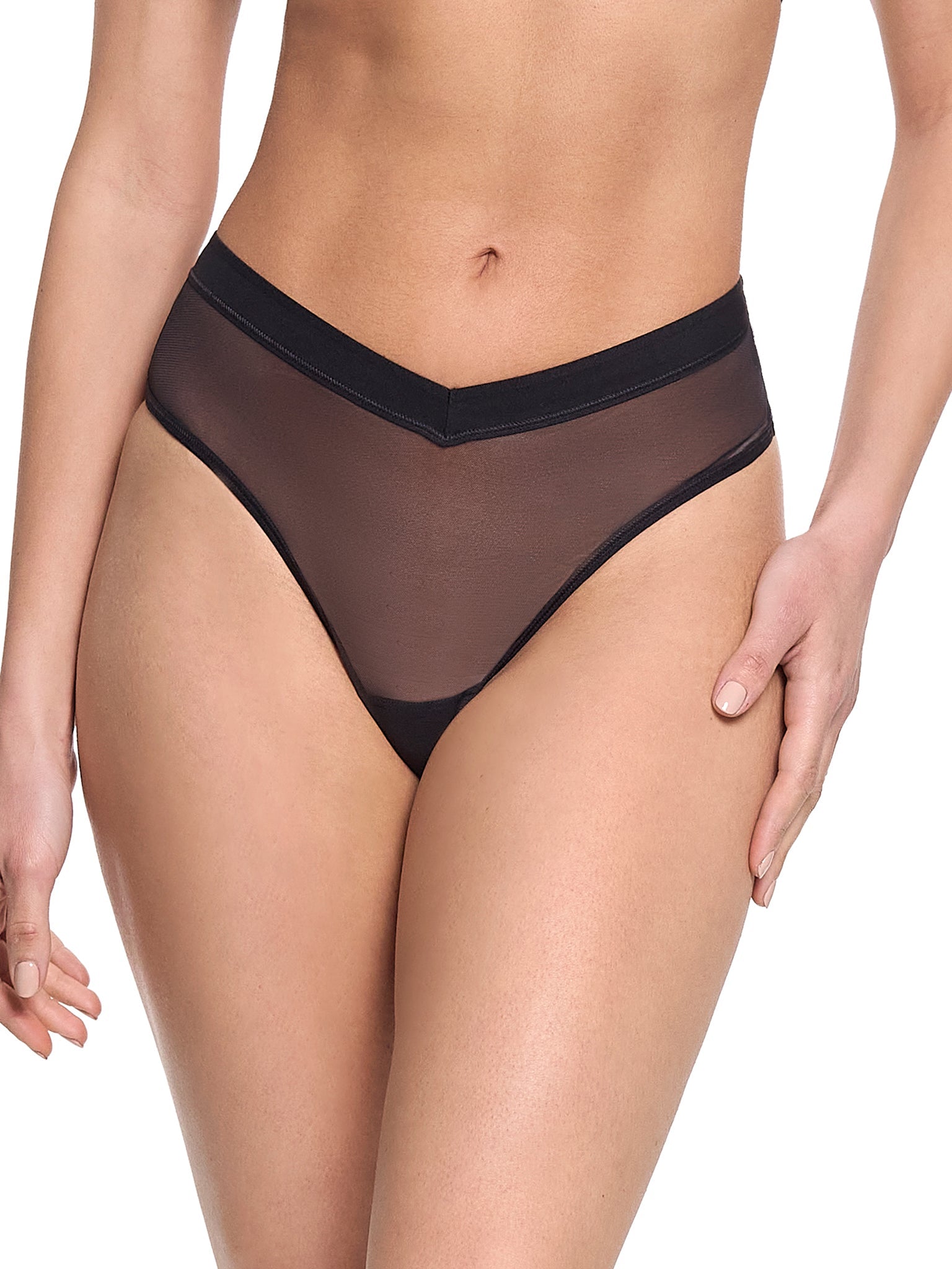 High Waist Mesh Thong Panties for Women - Sexy Lingerie for Date Night & Special Occasions