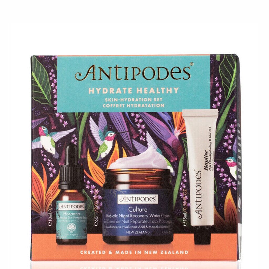 Antipodes Hydrate Healthy Skin Hydration Set - Organic Skincare Gift Set for Dry & Sensitive Skin | Daily Moisturizing Routine, Spa Day Self Care, Vegan Beauty Essentials