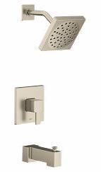 Moen 90 Degree M Core 2 Series Tub and Shower Trim in Brushed Nickel - Eco Performance Water-Saving Faucet (Model UTS2713EPBN) | Perfect for Modern Bathrooms & Water Conservation Homes