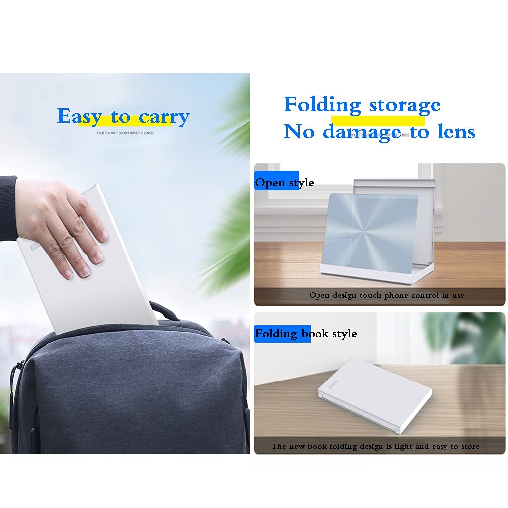 Foldable Phone Screen Magnifier - HD 3D Blu-ray Projector for Smartphones | Portable Movie & Gaming Gadget (32 inch with Gamepad) - Perfect for Home Entertainment, Travel & Gift Giving