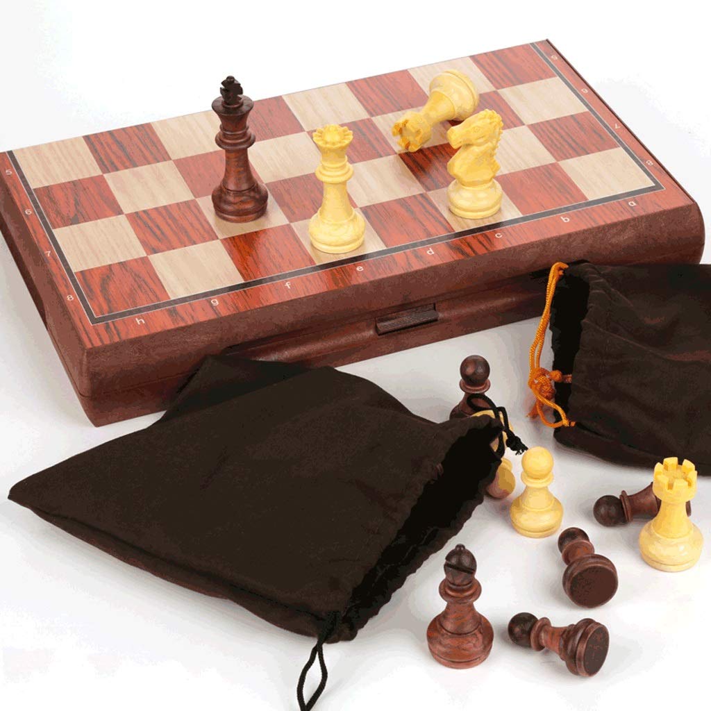Portable Magnetic Travel Chess Set with Folding Board - Educational Strategy Game for Kids & Adults - Perfect for Travel, Camping & Family Game Nights (Small Size)