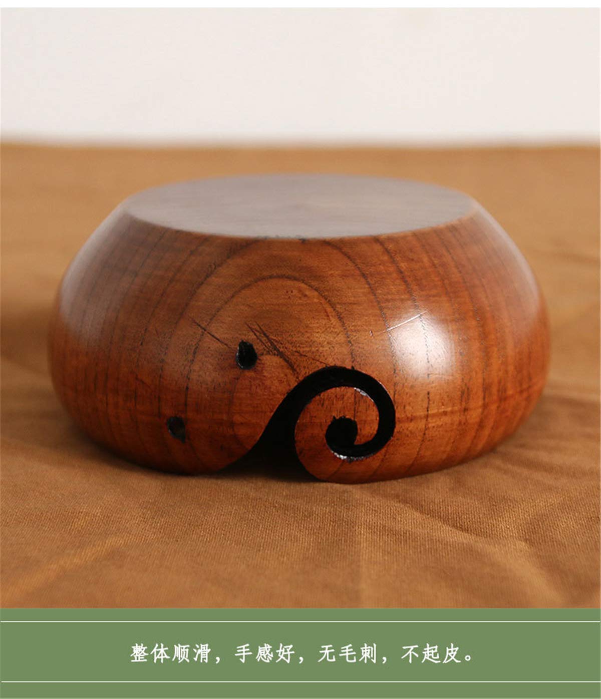 Premium Handcrafted Wooden Yarn Bowl - Large Knitting Storage Accessory for Crochet & Yarn Winding (Brown Box #04) | Perfect for Knitting Projects, Craft Organization & Home Decor