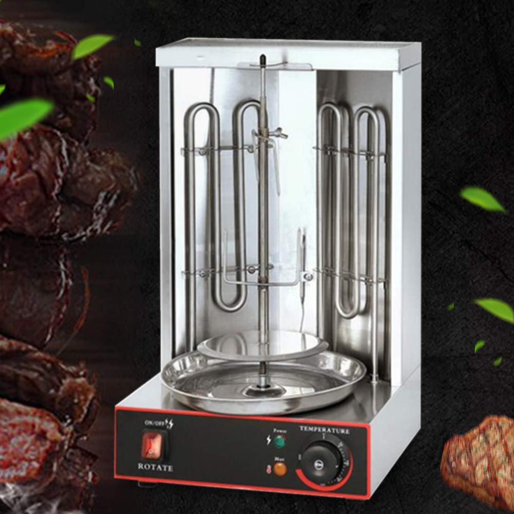 Commercial Electric Shawarma Grill Machine - 3000W Automatic Rotating Doner Kebab BBQ Rotisserie Oven for Restaurants, Food Trucks & Catering Events