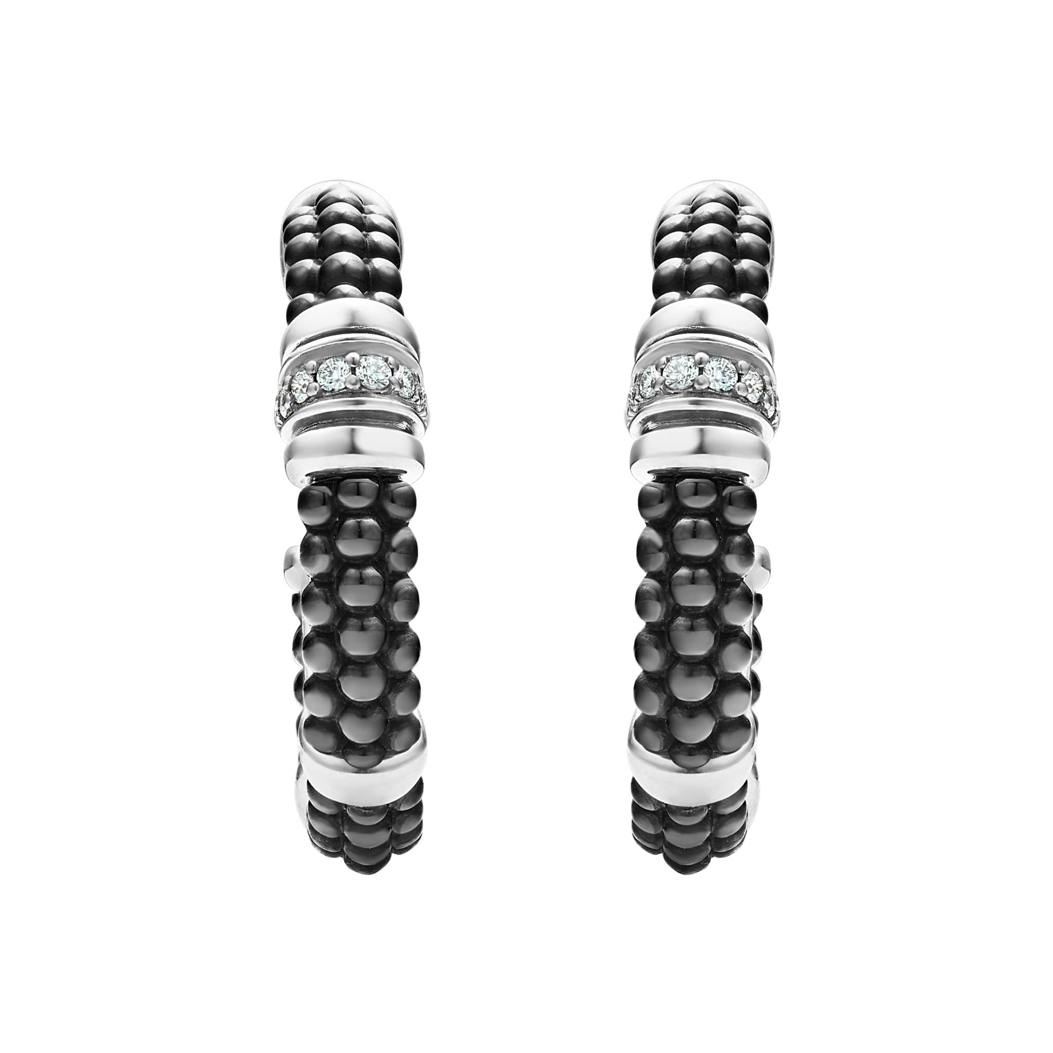 Stylish Ceramic & Diamond Hoop Earrings for Women - Elegant Everyday Jewelry for Work, Parties & Special Occasions