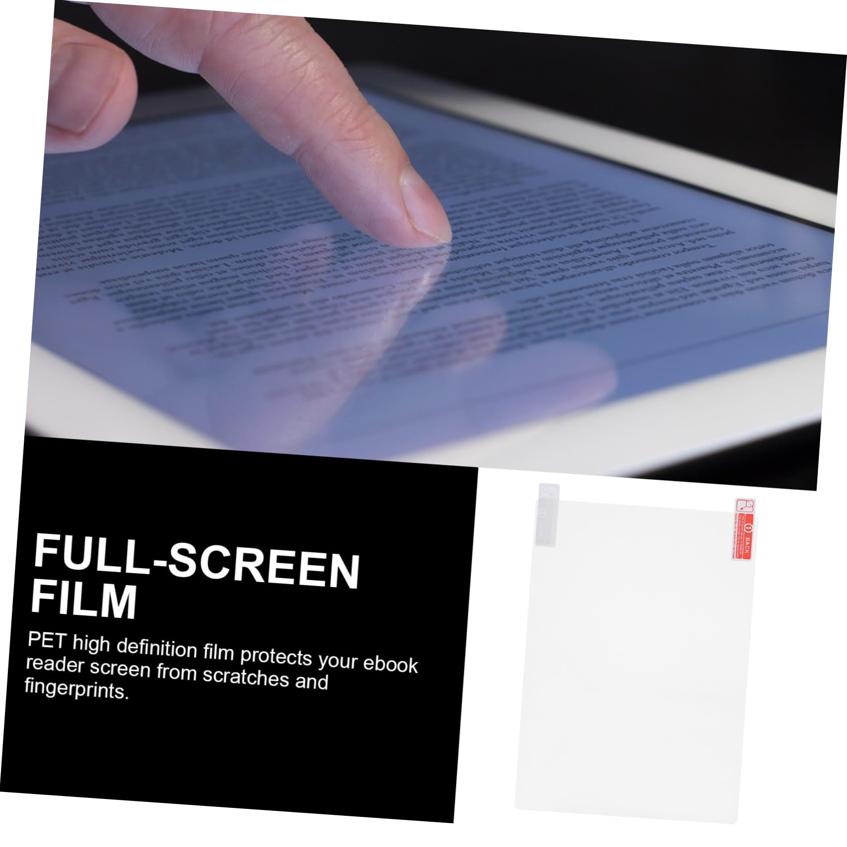 FELTECHELECTR 5-Pack PET Screen Protector for Ebook Readers - Anti-Scratch, Bubble-Free, HD Clear Screen Cover - Perfect for Kindle, Nook, Kobo & More E-Readers