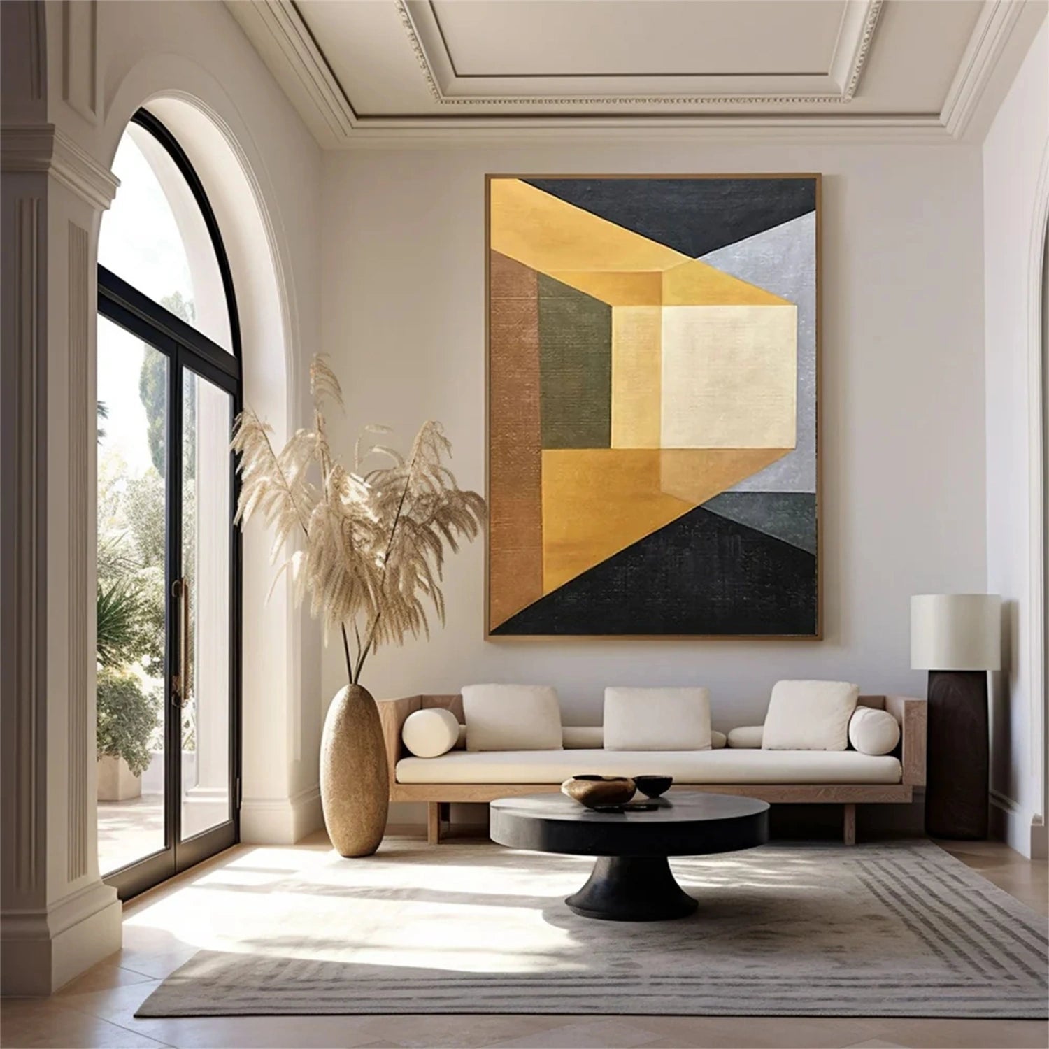 Abstract Tranquility Art Painting #WS219 - Modern Wall Decor for Living Room, Bedroom & Office - Calming Blue & White Canvas Artwork