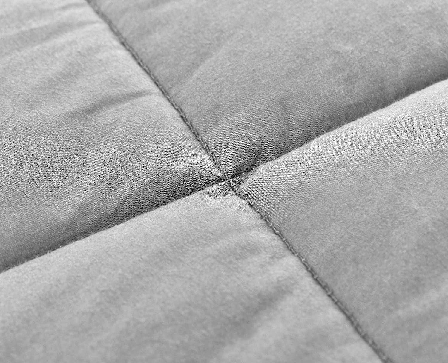 Premium Weighted Blanket for Adults & Kids - 15 lbs Cooling Weighted Blanket for Anxiety Relief & Deep Sleep - Soft Breathable Fabric for Stress Relief - Perfect for Bed, Couch & Travel