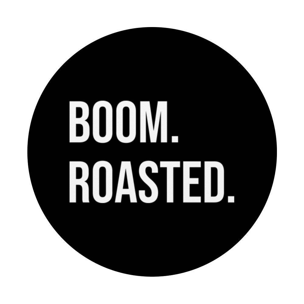Boom Roasted PopSockets PopGrip - Interchangeable Phone & Tablet Grip with Swappable Top | Perfect for Everyday Use, Travel, and Secure Device Handling