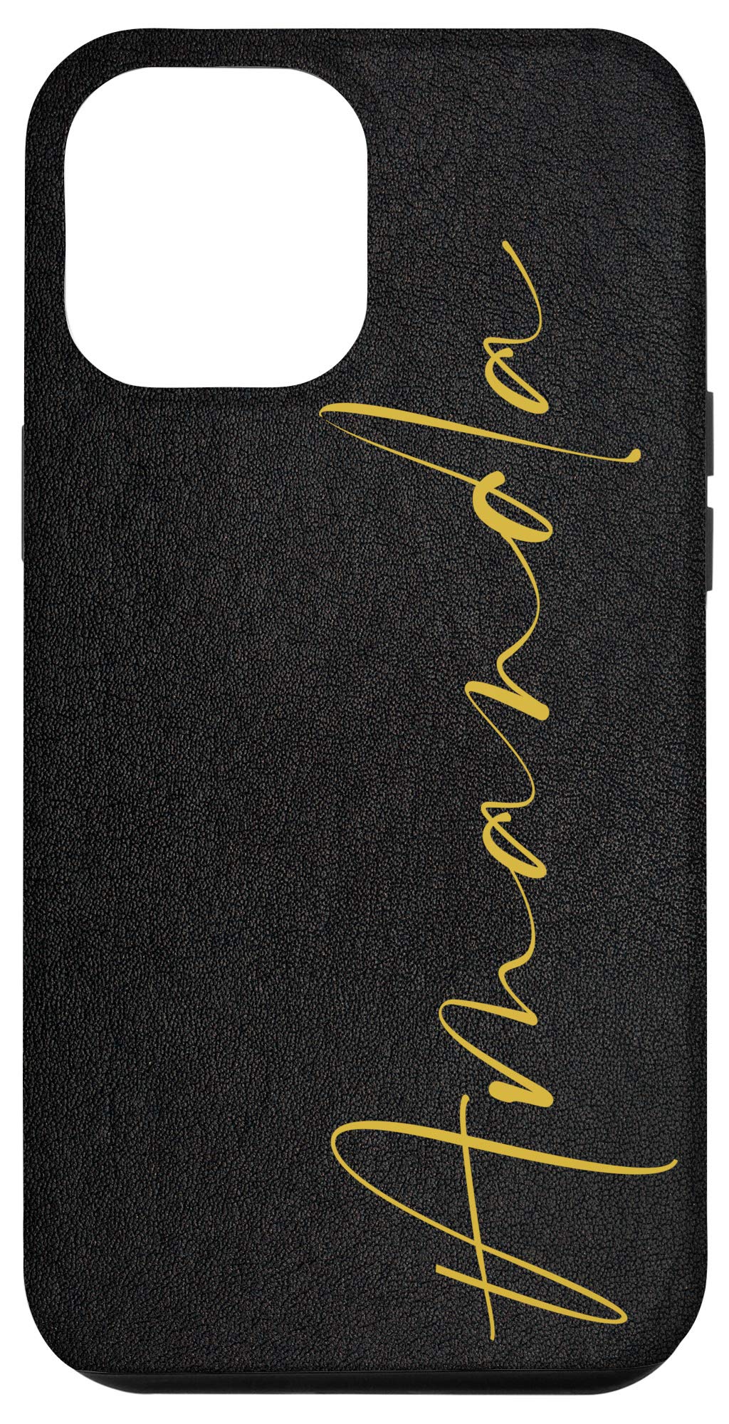 Custom iPhone 12 Pro Max Case for Women - Personalized Amanda Black Phone Cover | Durable Protection for Daily Use, Work & Travel
