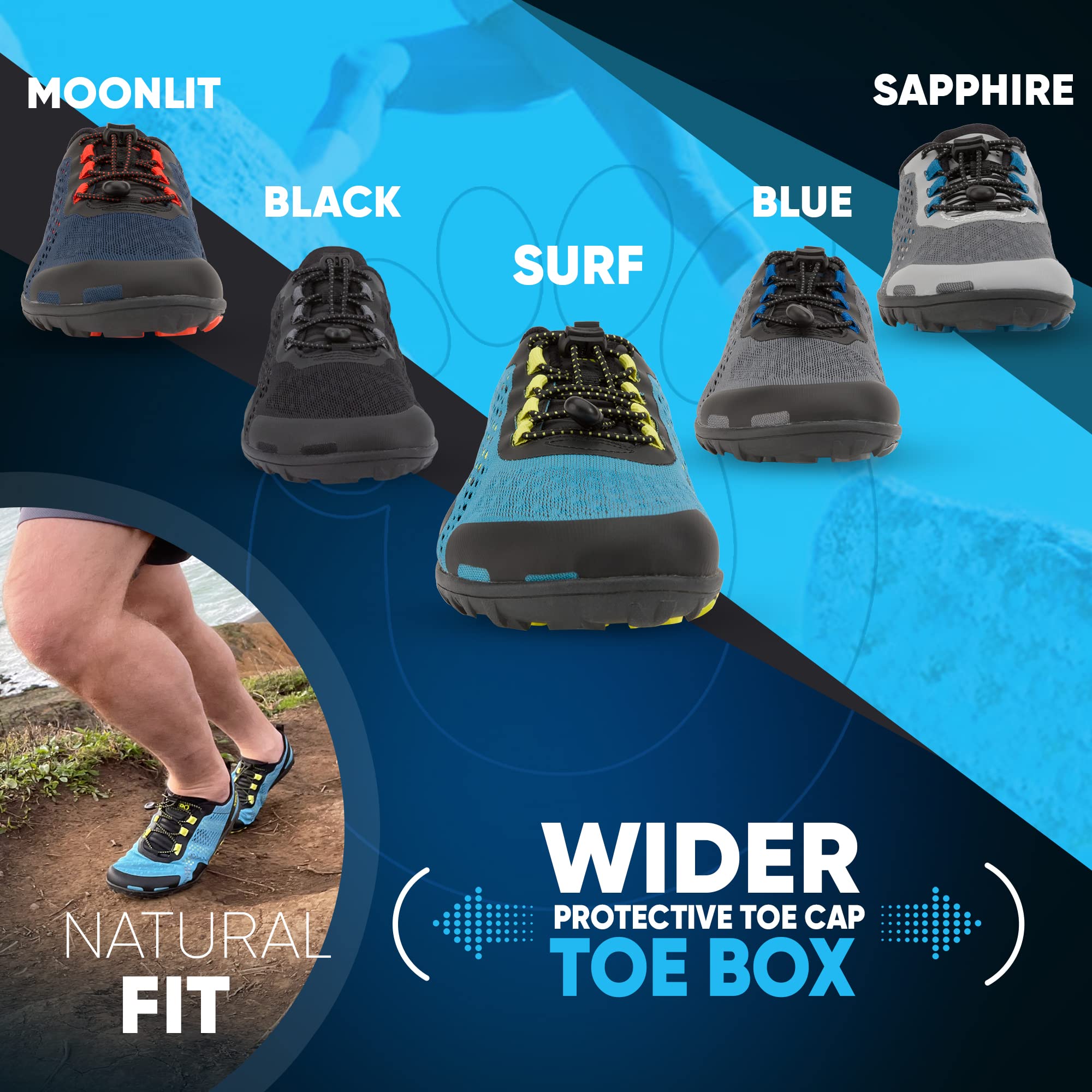 Xero Shoes Barefoot Water Shoes for Men - Aqua X Sport Minimalist Water Shoes with Wide Toe Box & Zero Drop Heel | Lightweight Quick-Dry for Beach, Hiking, Running, Swimming & Water Sports | Perfect for Outdoor Adventures & Active Lifestyles