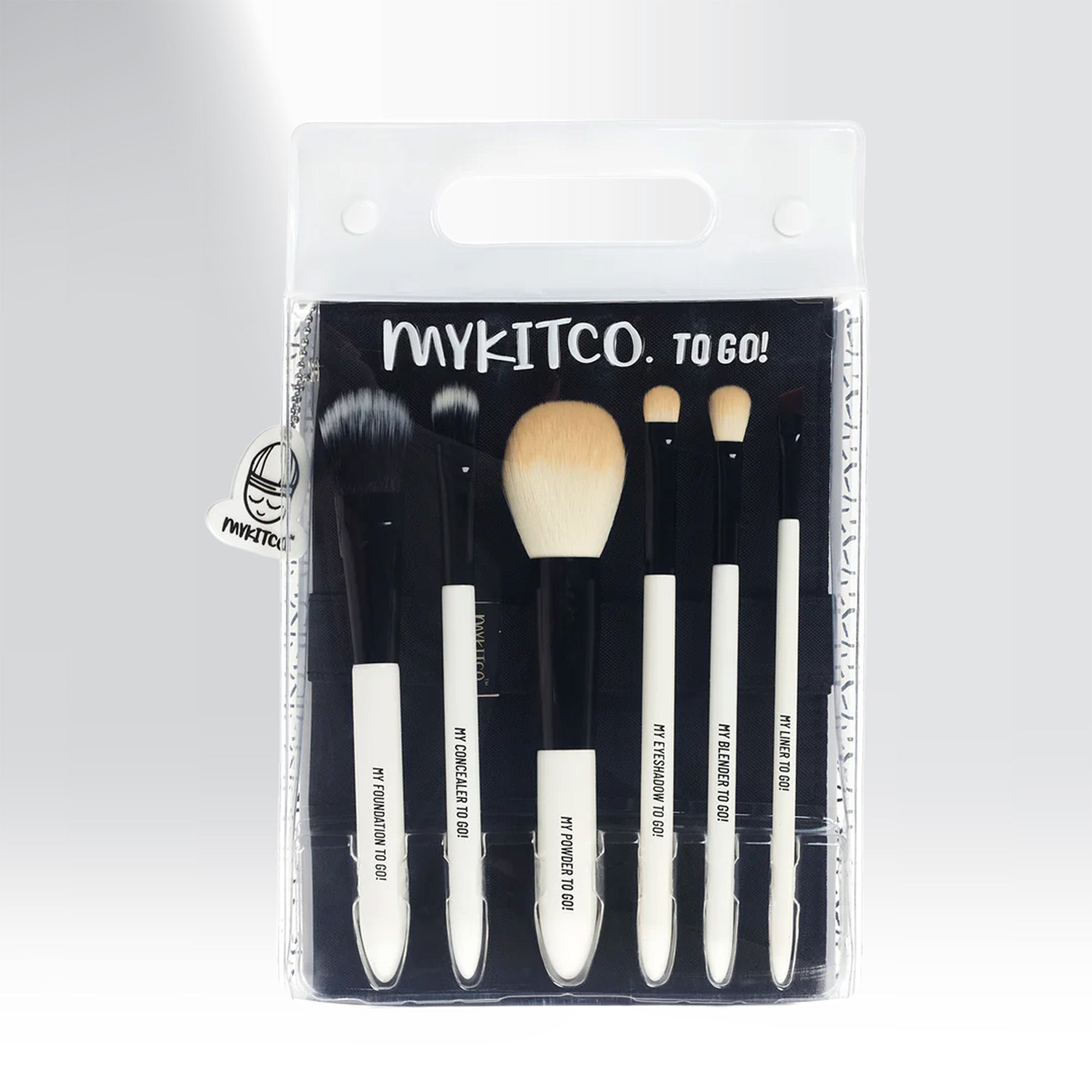 Premium MYKITCO TO GO! Travel Brush Set - Portable Makeup Brushes for On-the-Go Beauty | Perfect for Travel, Gym & Touch-Ups