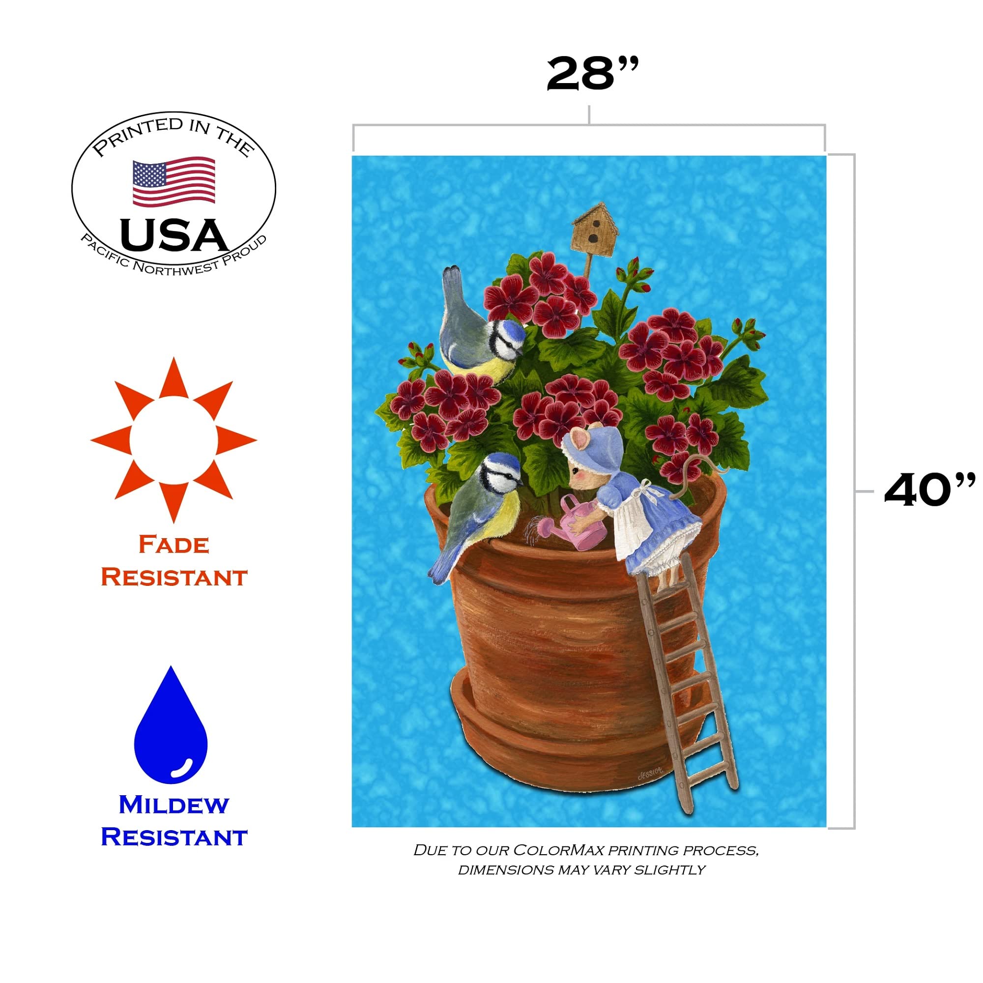 Toland Home Garden 109560 Decorative Mouse Garden House Flag 28