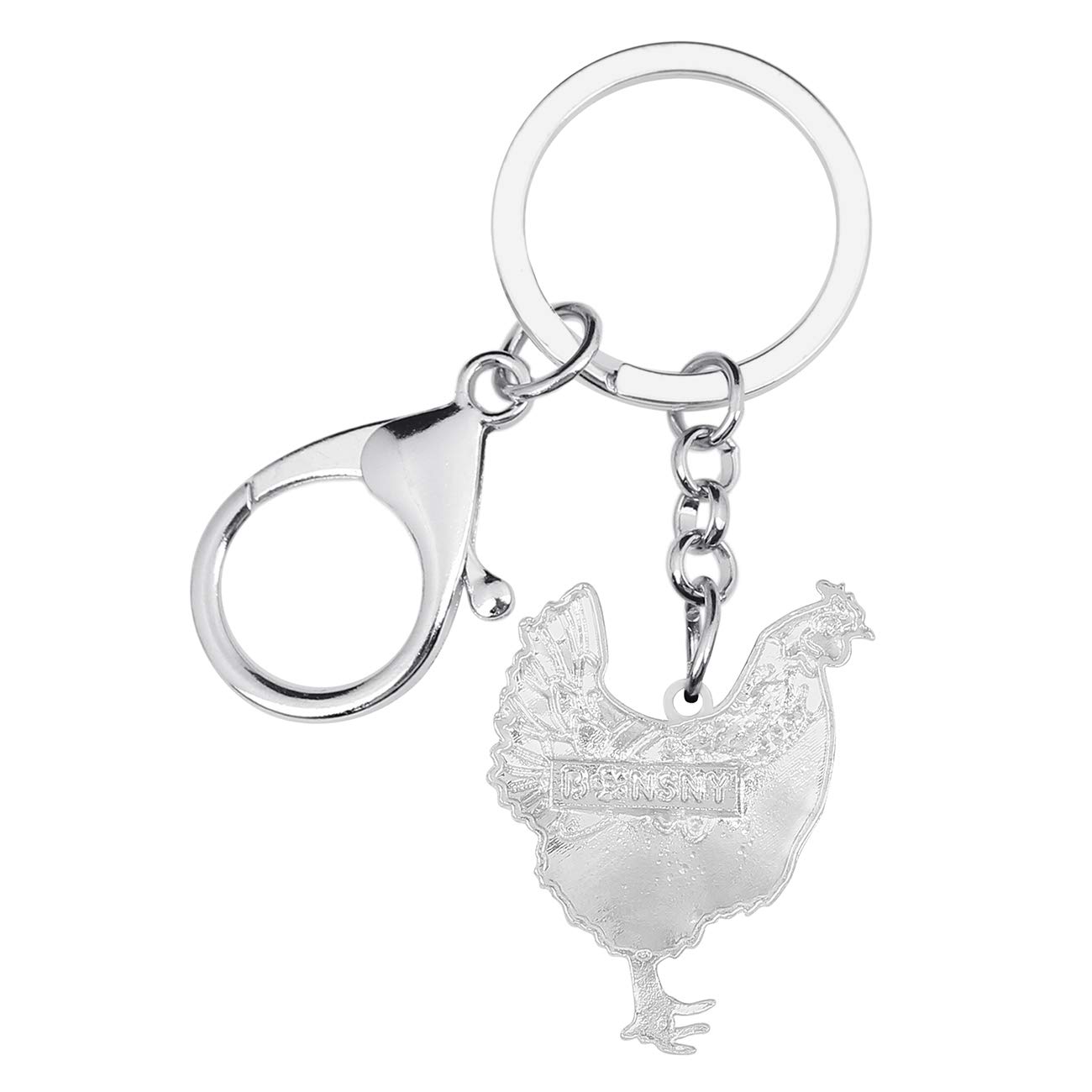 WEVENI Cute Chicken Keychain - Adorable Hen Keyring for Women, Unique Bag & Car Accessories Charm (Perfect Gift for Animal Lovers, Birthday & Friendship Presents)