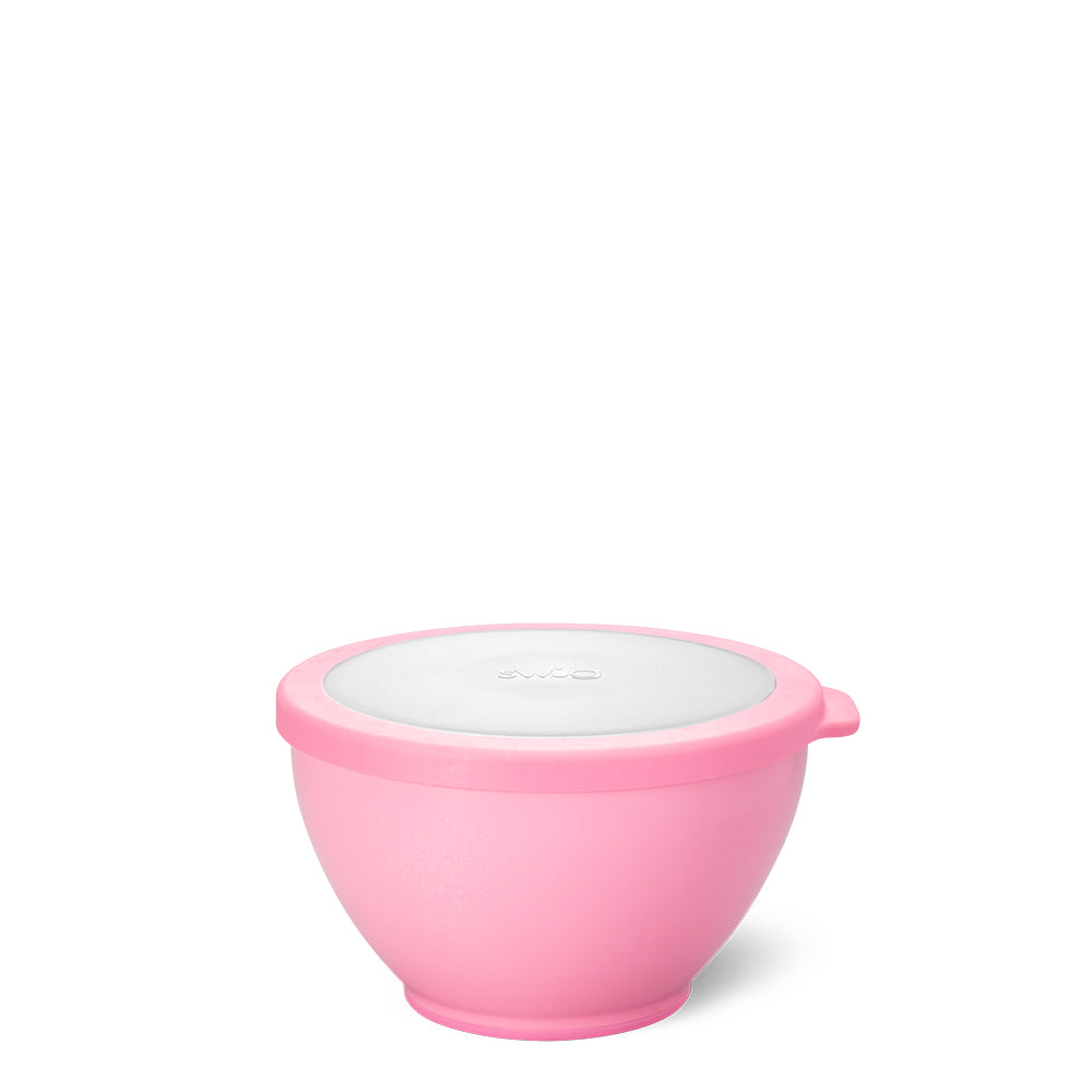 Shimmer Bubblegum Lunch Bowl Set - 60oz BPA-Free Plastic Food Storage Containers for Kids & Adults - Perfect for School, Picnics, and Meal Prep