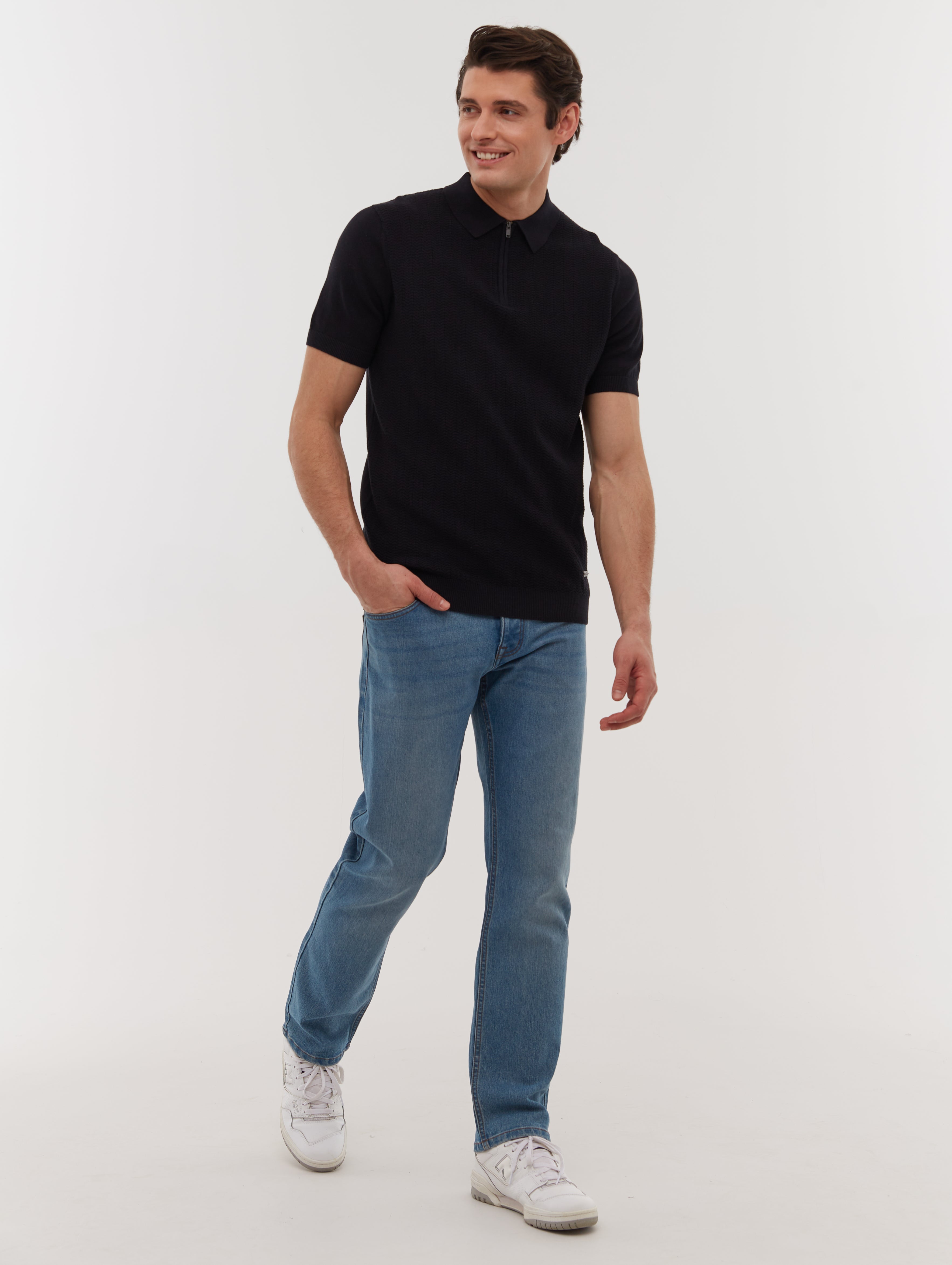 Premium Brescia Knit Polo Shirt for Men - Comfortable Cotton Blend Casual Wear for Office, Golf & Everyday Outfits