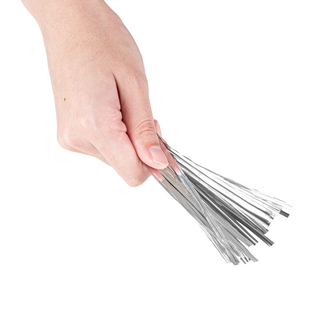 Silver Metallic Twist Ties for Bags - 500 Count Box | Secure & Reusable Bag Closures for Food Storage, Gift Wrapping & Organizing