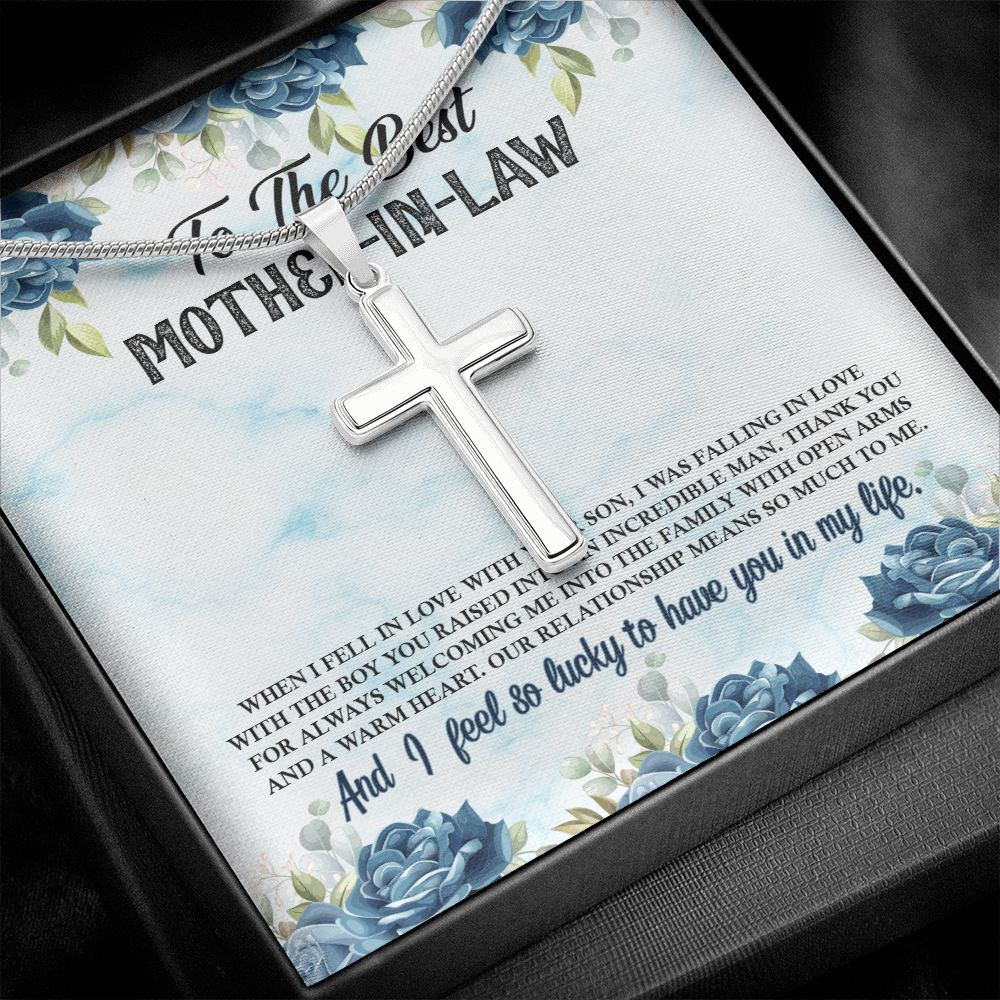 Elegant Cross Necklace for Mother-in-Law - Perfect Wedding, Christmas & Birthday Gift - Ideal for Special Occasions & Everyday Wear