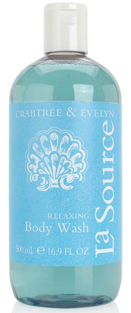 Crabtree & Evelyn La Source Relaxing Body Wash 500ml - Moisturizing Shower Gel for Dry Skin, Aromatherapy Bath & Shower Essentials for Spa-Like Relaxation at Home