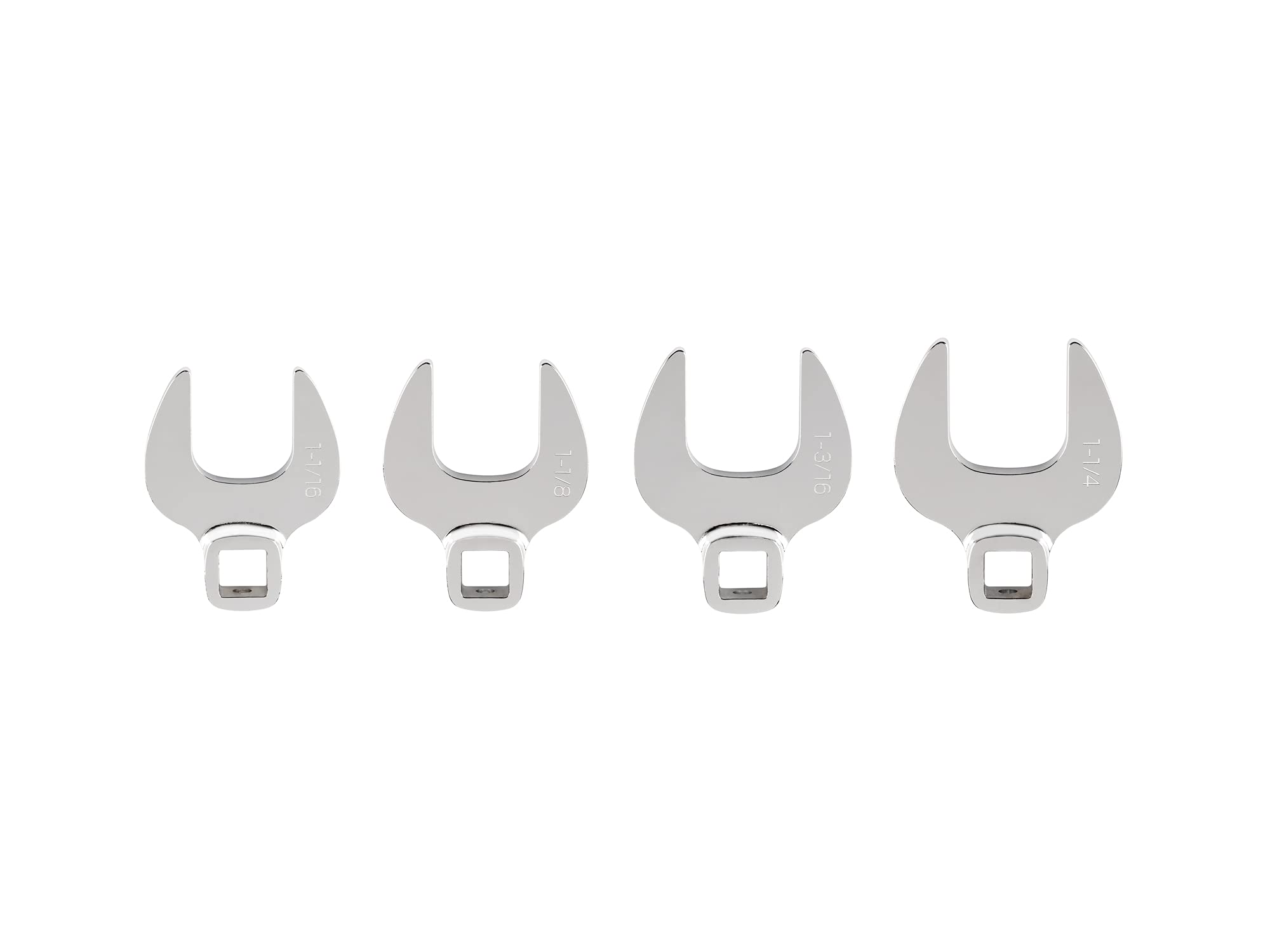 TEKTON 1/2 Inch Drive Crowfoot Wrench Set (4-Piece, 1-1/16 to 1-1/4 Inch) - Made in USA - WCF90403 - Perfect for Automotive Repair, Plumbing & Tight Spaces