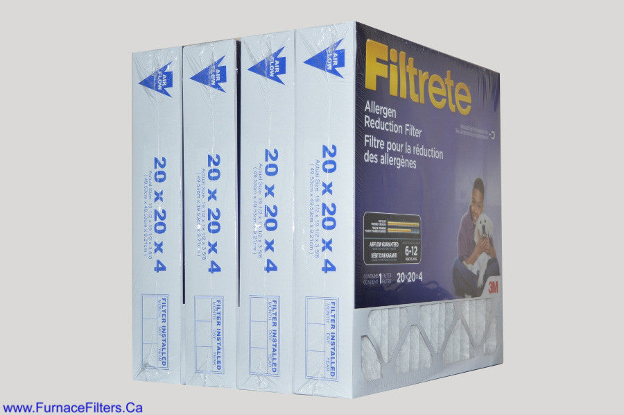3M Filtrete 20x20x4 Air Filter - 4 Pack | MERV 11 HVAC Furnace Filters for Home & Office | Traps Dust, Pollen & Allergens | Improves Indoor Air Quality