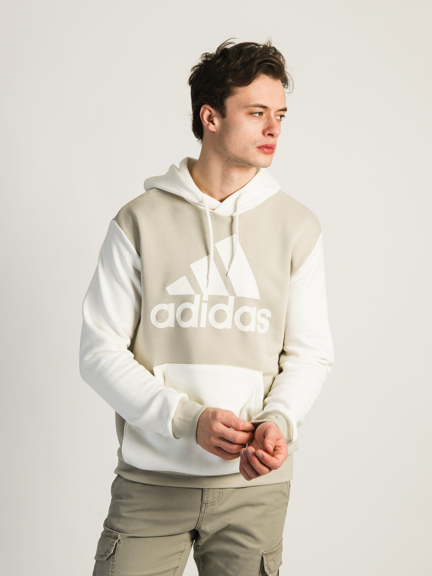 Adidas Big Logo Fleece Pullover Hoodie - Men's & Women's Cozy Sweatshirt for Casual Wear, Gym, and Outdoor Activities | Clearance Sale