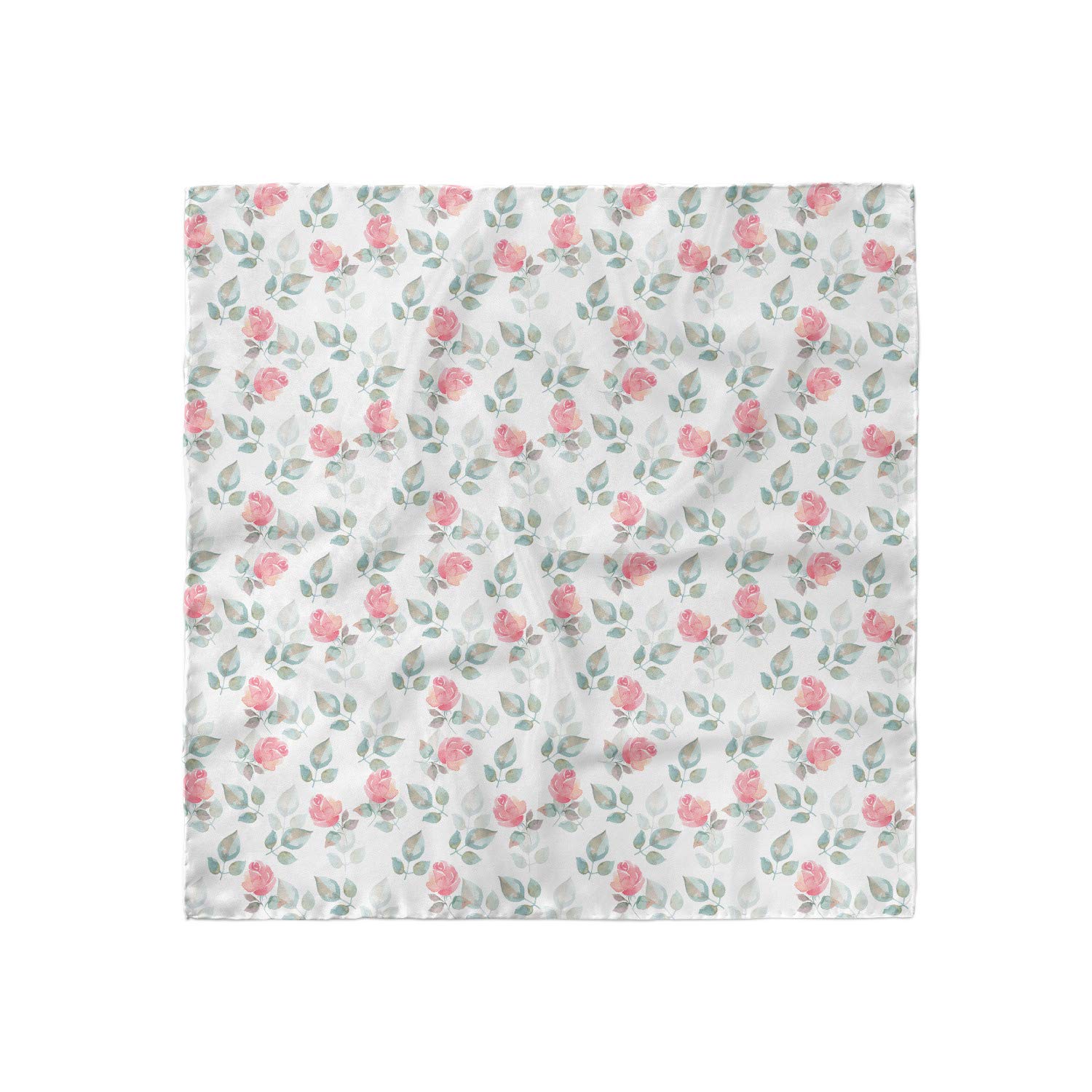 Ambesonne Floral Headscarf - Rose Petals Blossoms Hijab Scarf for Women, Fashionable Muslim Head Wrap, Perfect for Daily Wear, Prayer, and Special Occasions