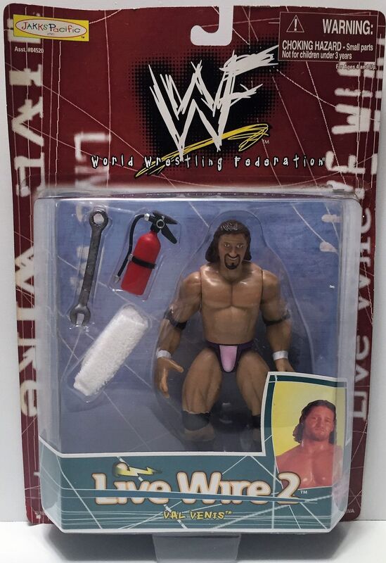 1999 WWF Jakks Pacific Live Wire Series 2 Val Venis Exclusive Action Figure - Collectible Wrestling Toy for WWF Fans, Perfect for Display & Play