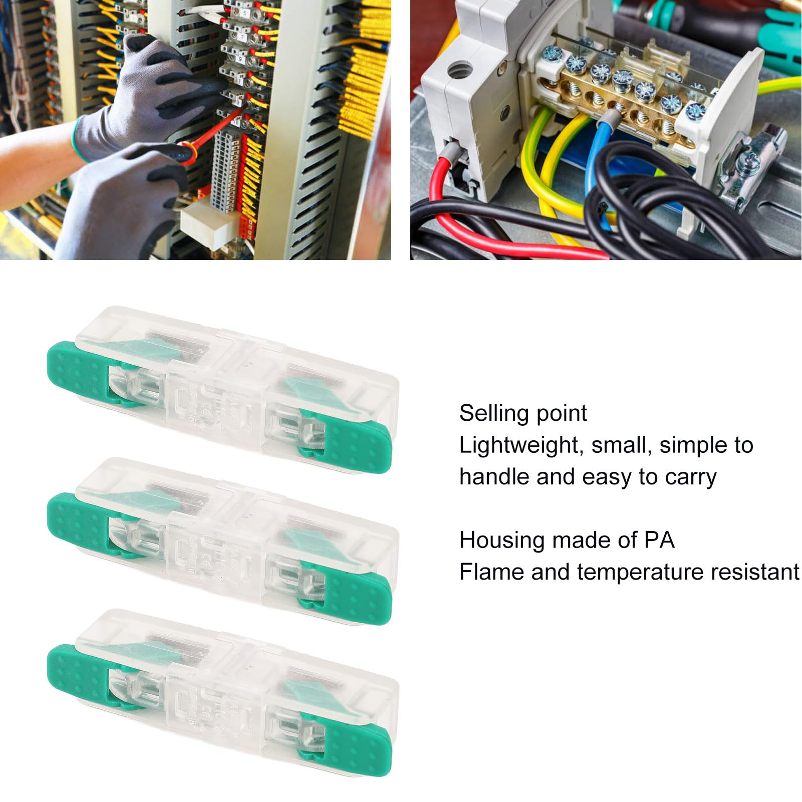 20PCS Reusable Lever Wire Connectors 450V Compact Inline Quick Connect Splicing Wire Conductor Connectors for 10-20 AWG Wire Connections - Ideal for Home Electrical Wiring, DIY Projects, and Automotive Applications