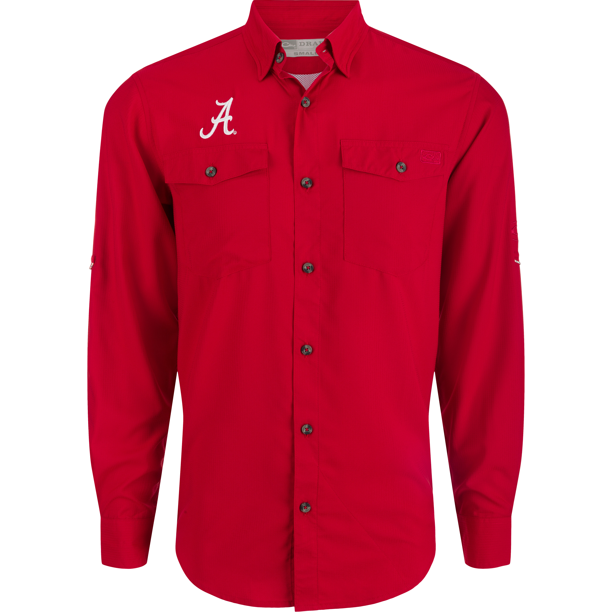Alabama Fraternity Dobby Long Sleeve Shirt for Men - Comfortable Cotton College Greek Letter Crewneck Top for Parties, Campus Events & Casual Wear