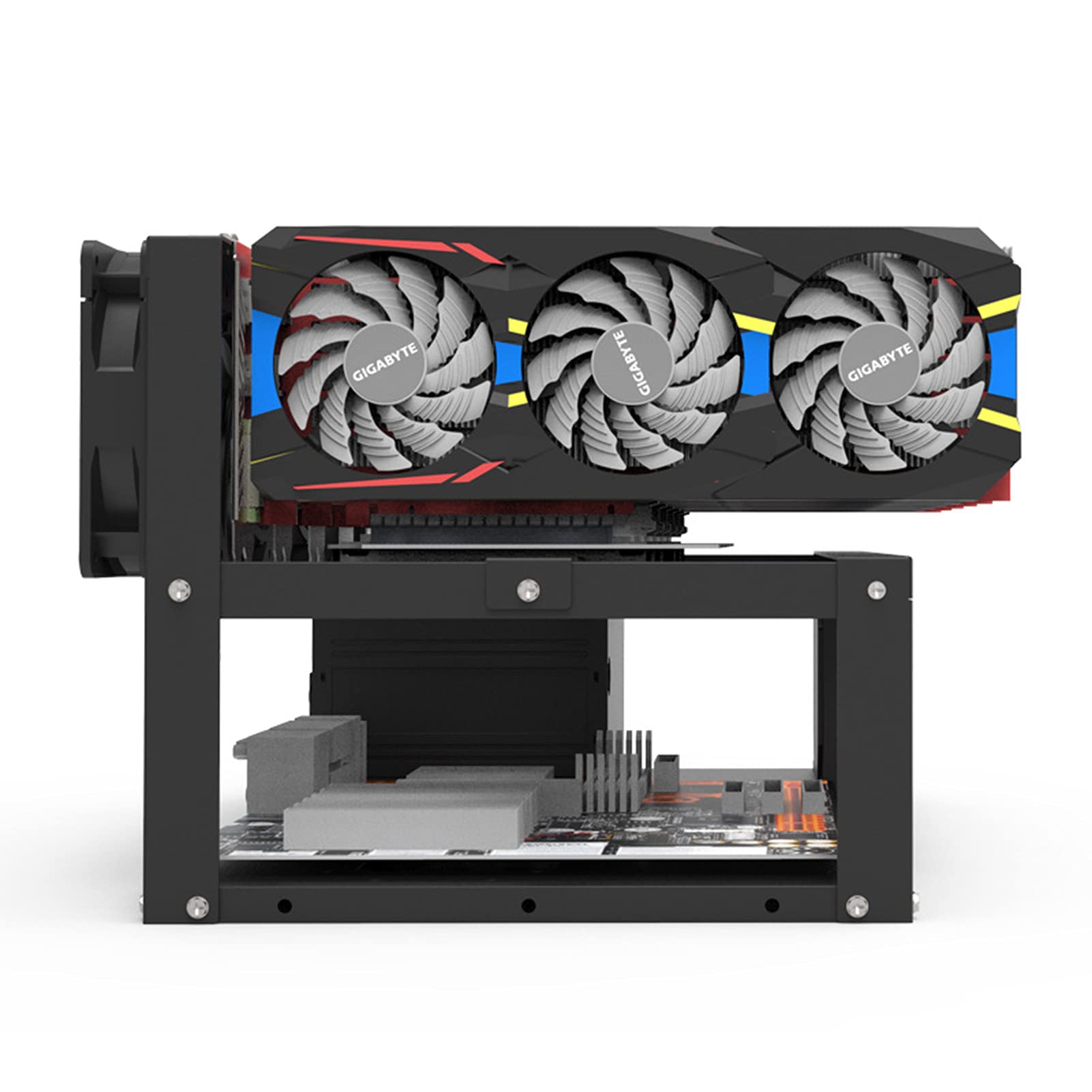 6-GPU Mining Rig Frame - Stackable Open Air Mining Case for Cryptocurrency, Durable Miner Computer Rack Chassis & Server Rack - Perfect for Ethereum, Bitcoin, Litecoin Mining Setup