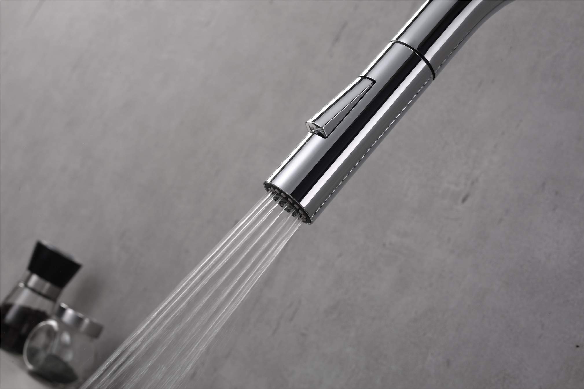 Premium Pull Down Single Handle Kitchen Faucet in Satin Nickel - Modern Design for Easy Cooking & Dishwashing | Perfect for Home & Restaurant Kitchens