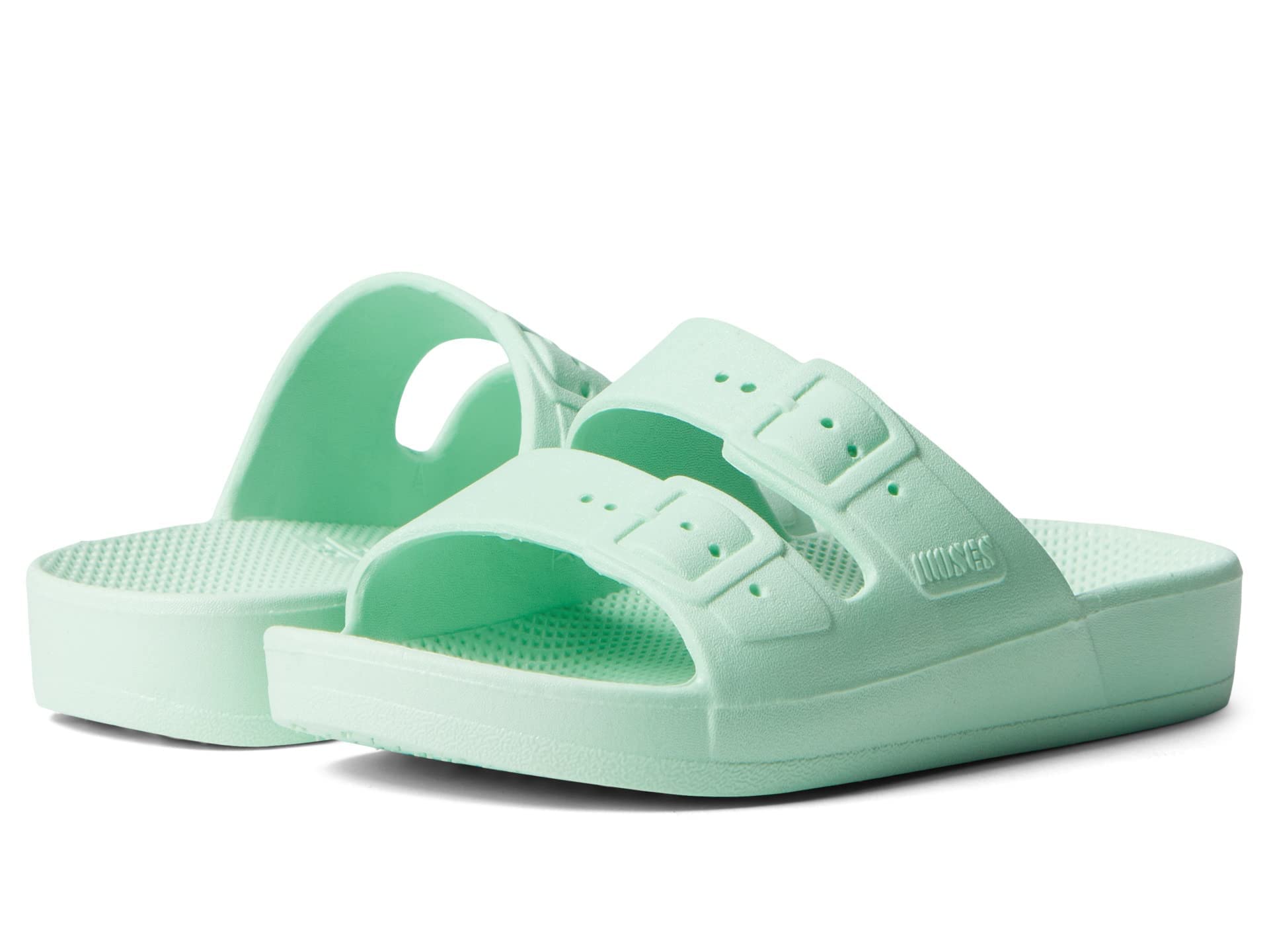 Freedom Moses Two Band Slide Sandals - Solid Color Comfortable Kids Sandals for Toddler & Little Kids | Perfect for Beach, Pool & Summer Outdoor Play