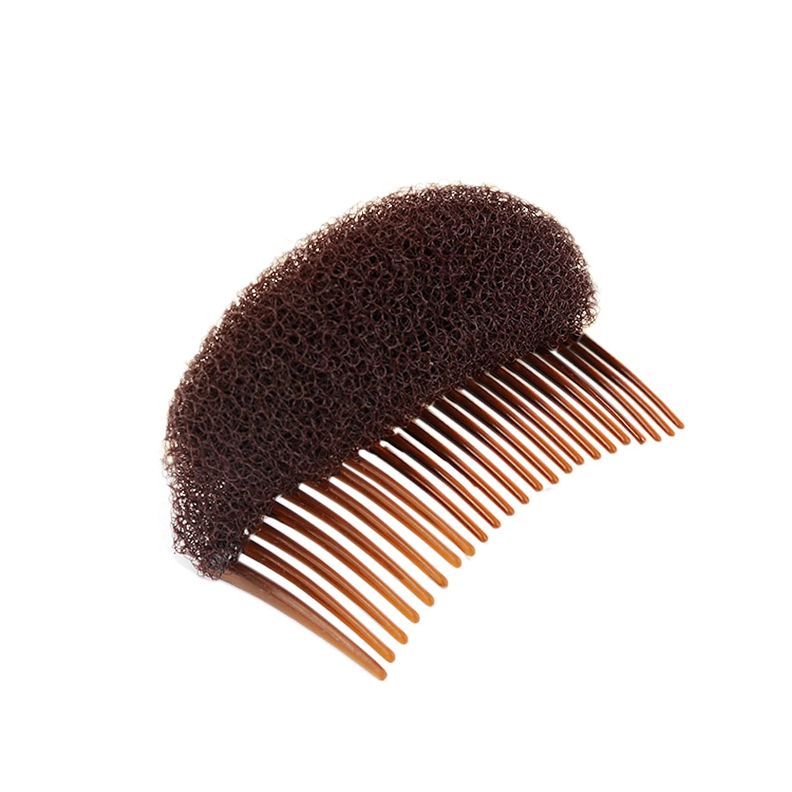 Elegant Princess Hair Comb Set - Voluminous Puffy Hair Clips for Women, Coffee Color - Perfect for Weddings, Prom, and Special Occasions