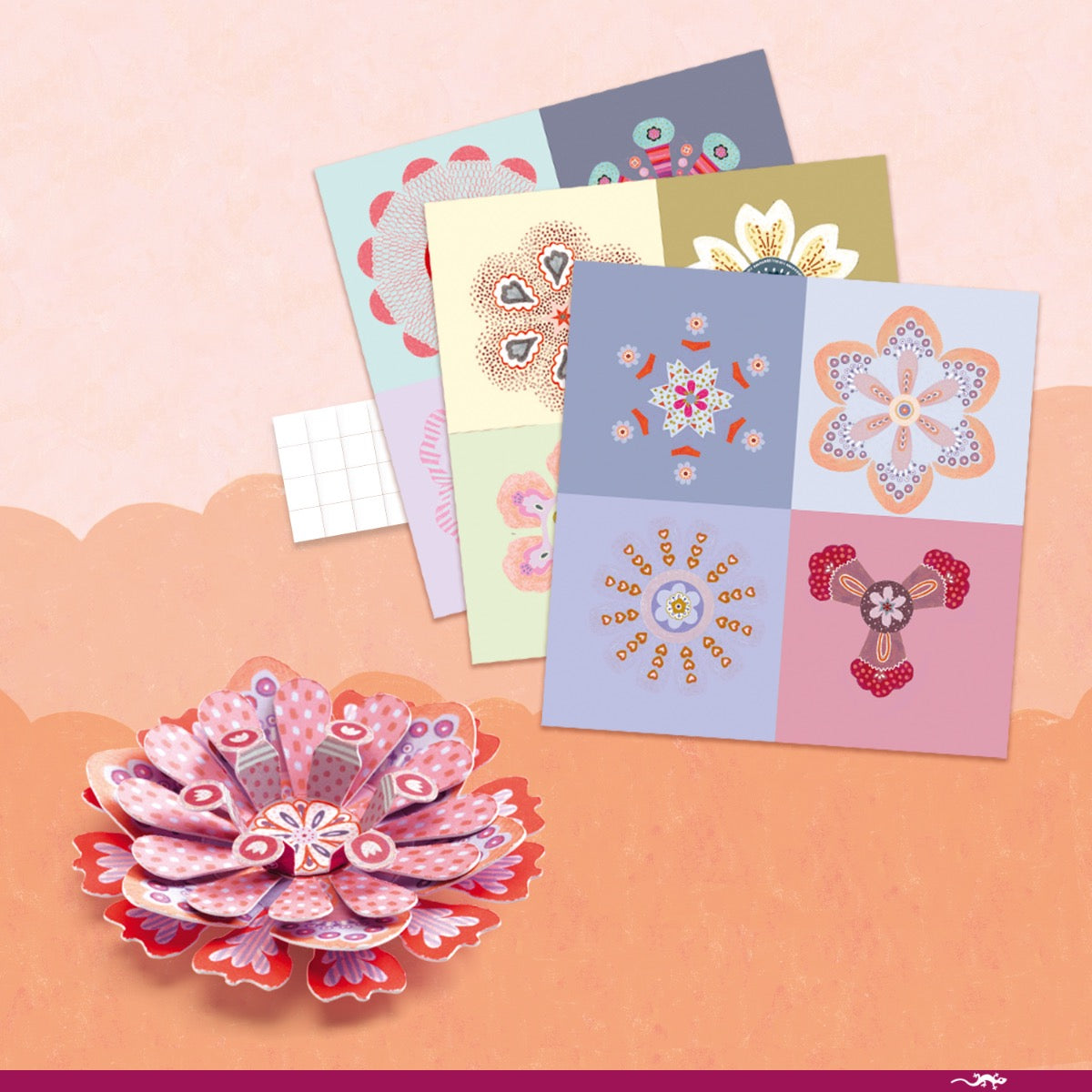 Djeco Multi Activity Kits - The Flower Garden | Creative Arts & Crafts for Kids | Perfect for Birthday Gifts & Classroom Activities