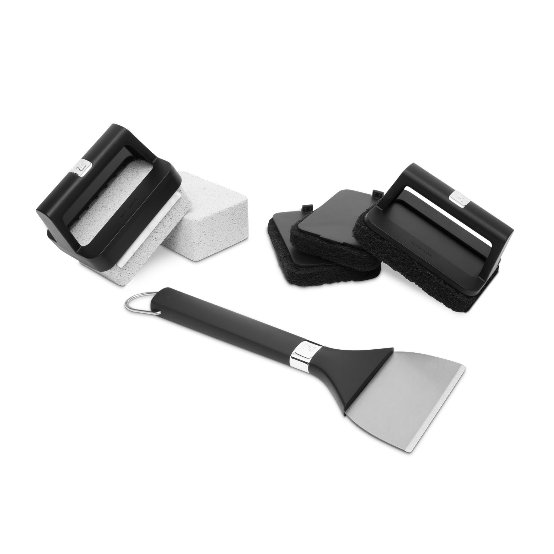 Weber Griddle Cleaning Kit - 8-Piece BBQ Grill Brush Set with Scraper & Tools for Outdoor Cooking & Camping - Perfect for Gas, Charcoal Grills & Smokers