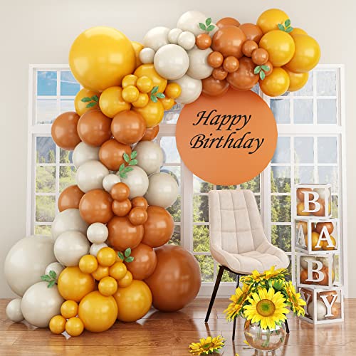 Vintage Orange Yellow Sand White