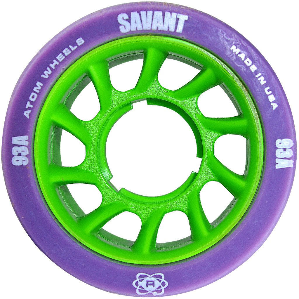Atom Savant 59mm Quad Wheels 4-Pack - High-Performance Skateboard Wheels for Smooth Riding & Tricks - Perfect for Street Skating, Park Riding & Cruising