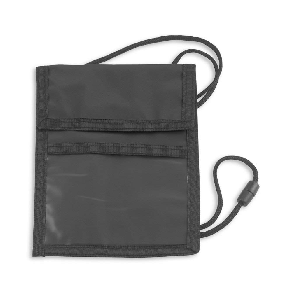 25 Pack Event Badge Holder & Breakaway Lanyard Combo with Pen Loops & Zipper Pocket - Black Name Tag Holder with Storage Pouches for Conferences, Trade Shows & Corporate Events