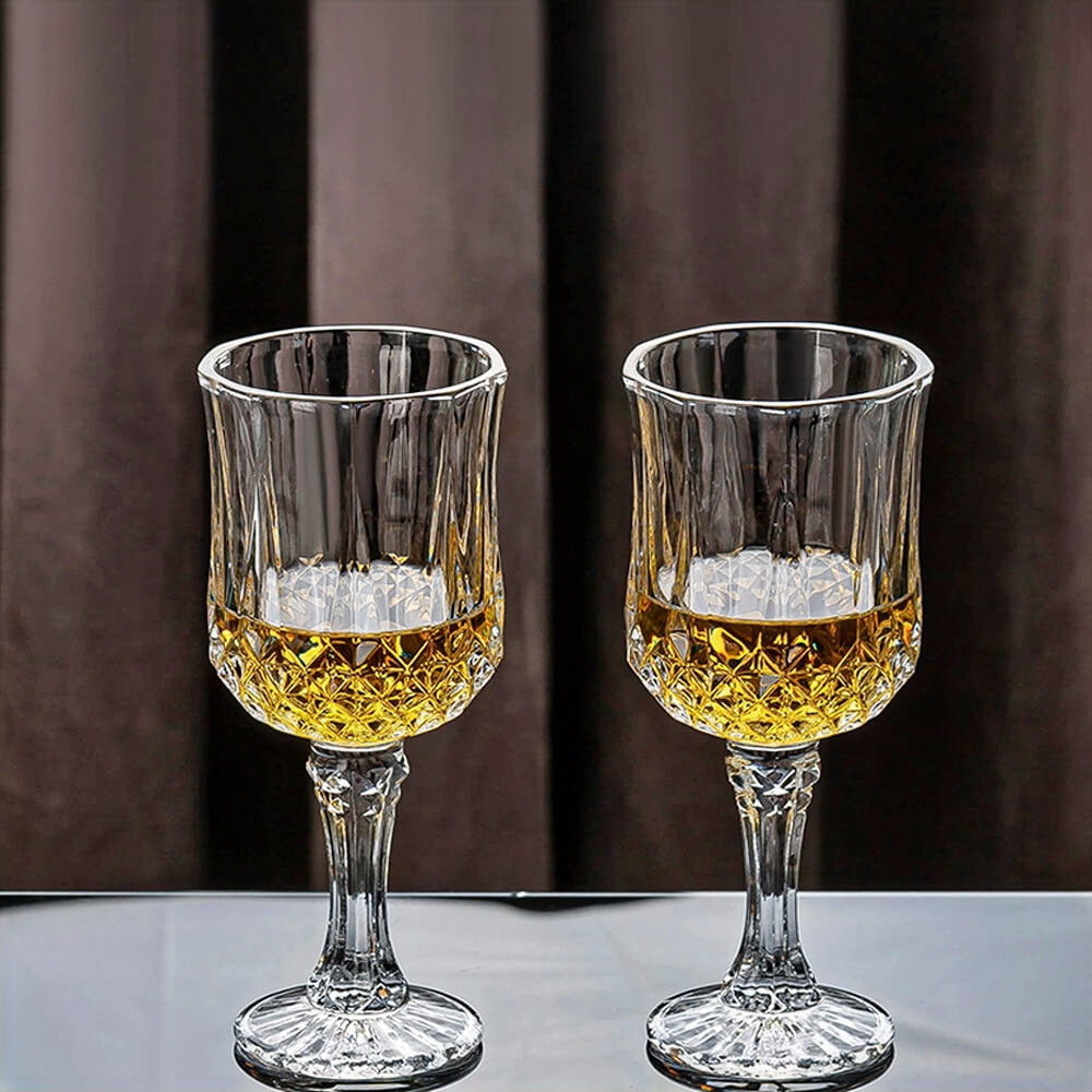 Clara Crystal Glasses Set - Elegant Drinking Glasses for Wine, Champagne & Cocktails - Perfect for Parties, Weddings & Home Entertaining