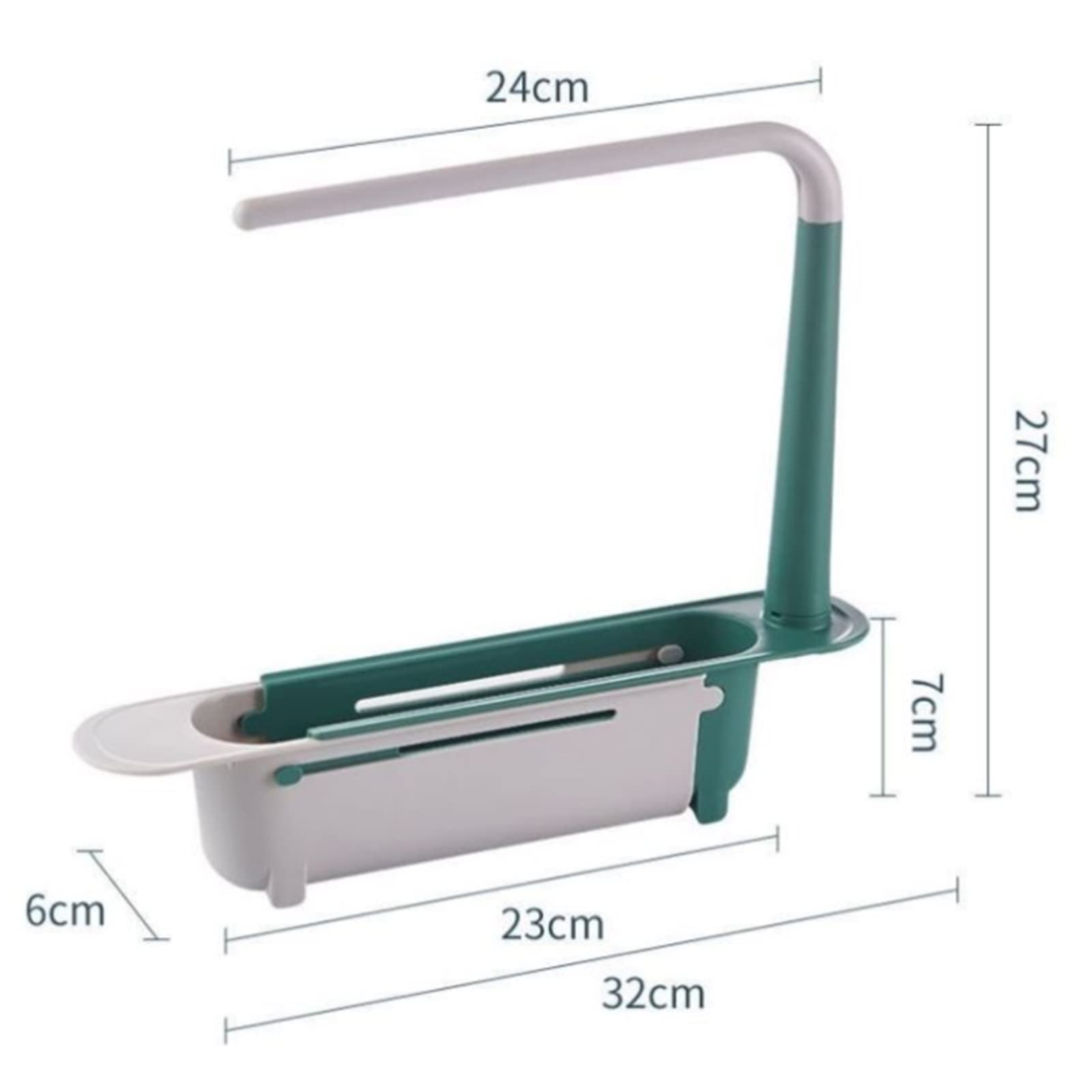 Stainless Steel Retractable Kitchen Sink Organizer - Expandable Drain Rack, Dish Towel & Sponge Holder for Countertop - Perfect for Small Kitchen Organization & Space Saving