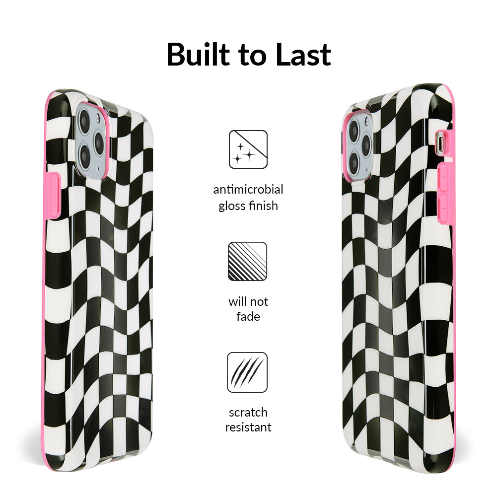 Vibe Check iPhone Case - Trendy Protective Cover for iPhone 12/13/14/15 - Durable Shockproof & Slim Design - Perfect for Everyday Use, Travel & Outdoor Activities