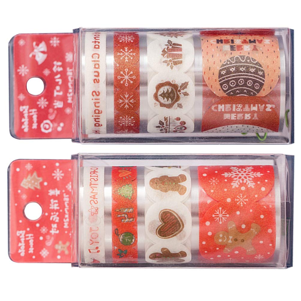 2pcs Cute Cartoon Christmas Paper Clips - Decorative School & Office Supplies, Adhesive Tape Clips for Gift Wrapping, Scrapbooking, Bulletin Boards & Holiday Crafts