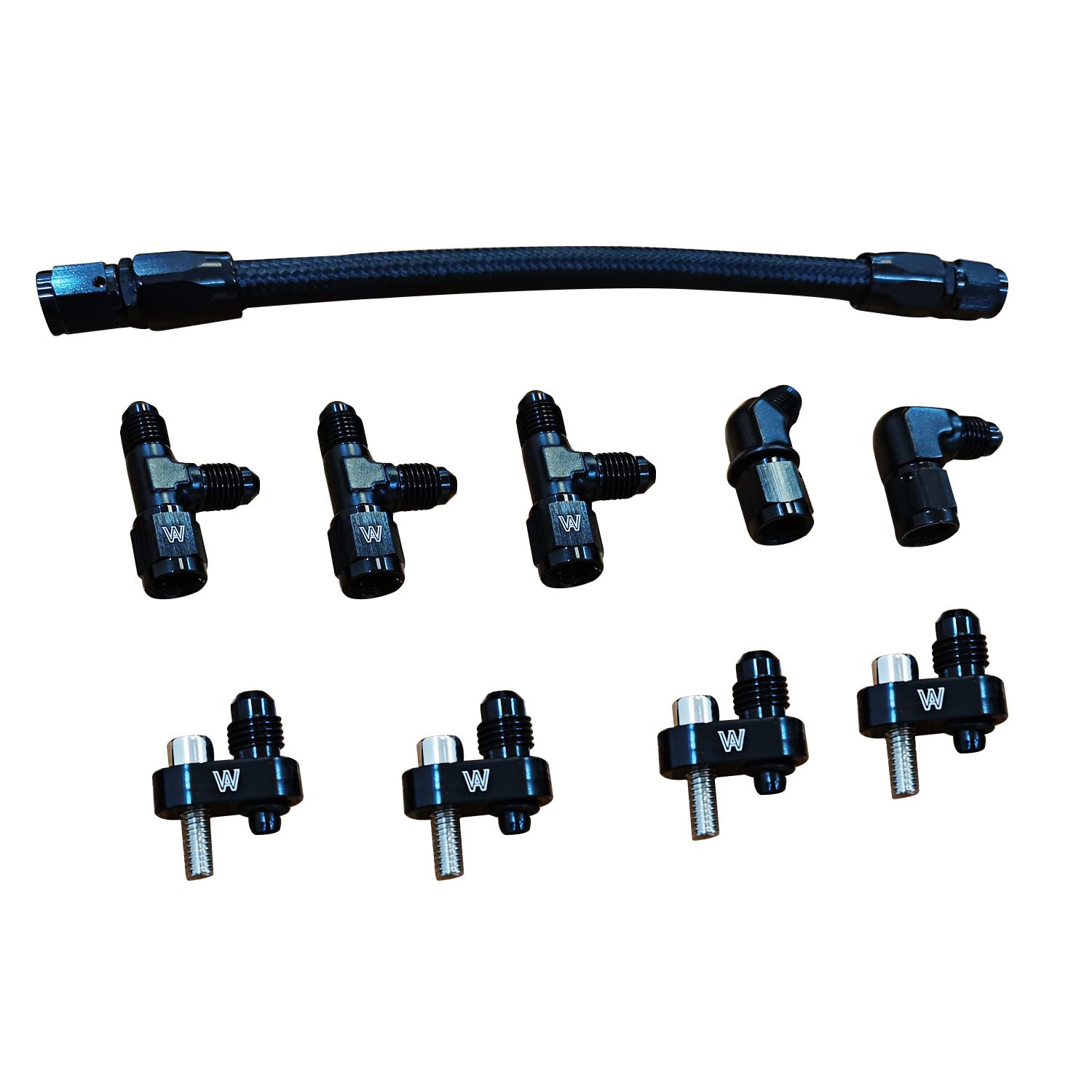 Black LSA ZL1 Steam Vent Kit 4AN Assembled Coolant Crossover Kit for LSA Supercharger - High Performance Cooling Solution for GM Vehicles, Racing & Street Use
