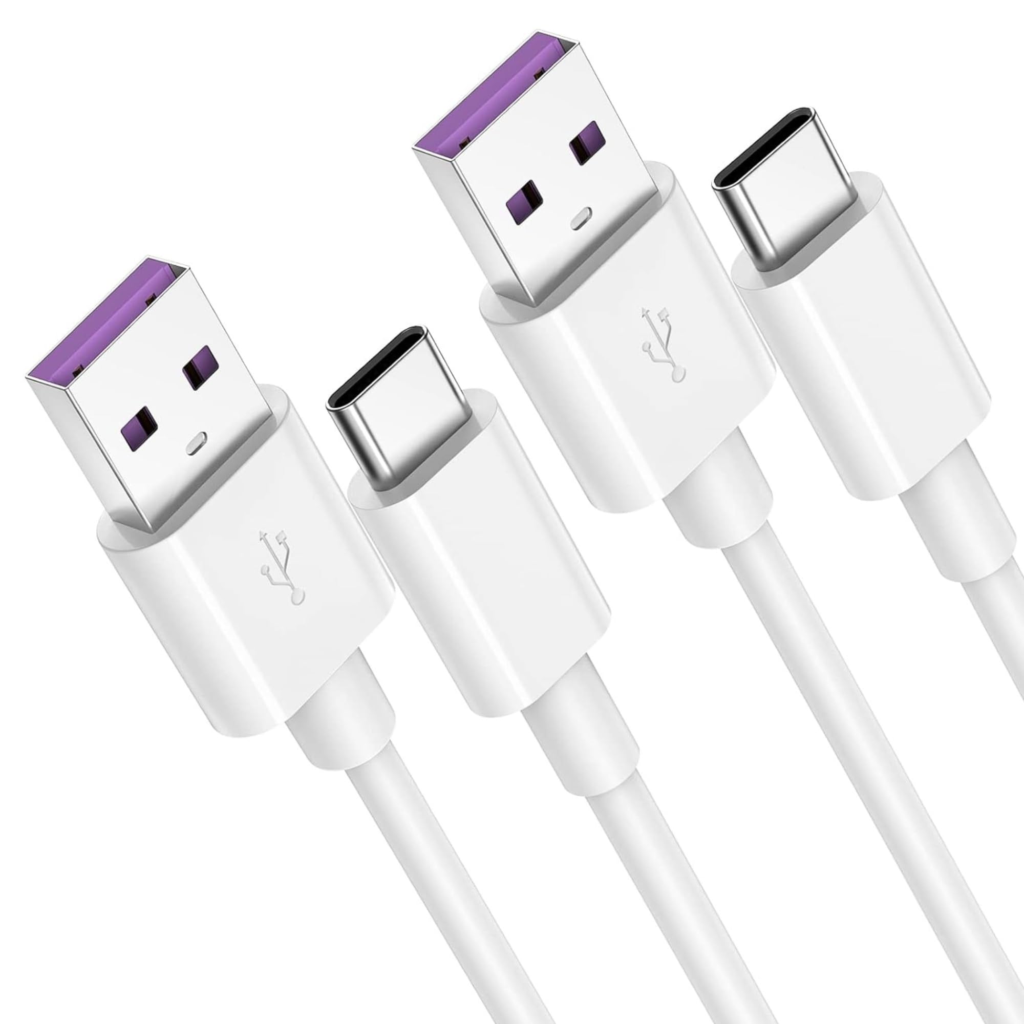 Fast Charging USB C Cable for Samsung Galaxy A14/A14 5G/A15/A15 5G - 5A High-Speed Charger Cord (2 Pack, 1m) - Perfect for Home, Office & Travel Charging