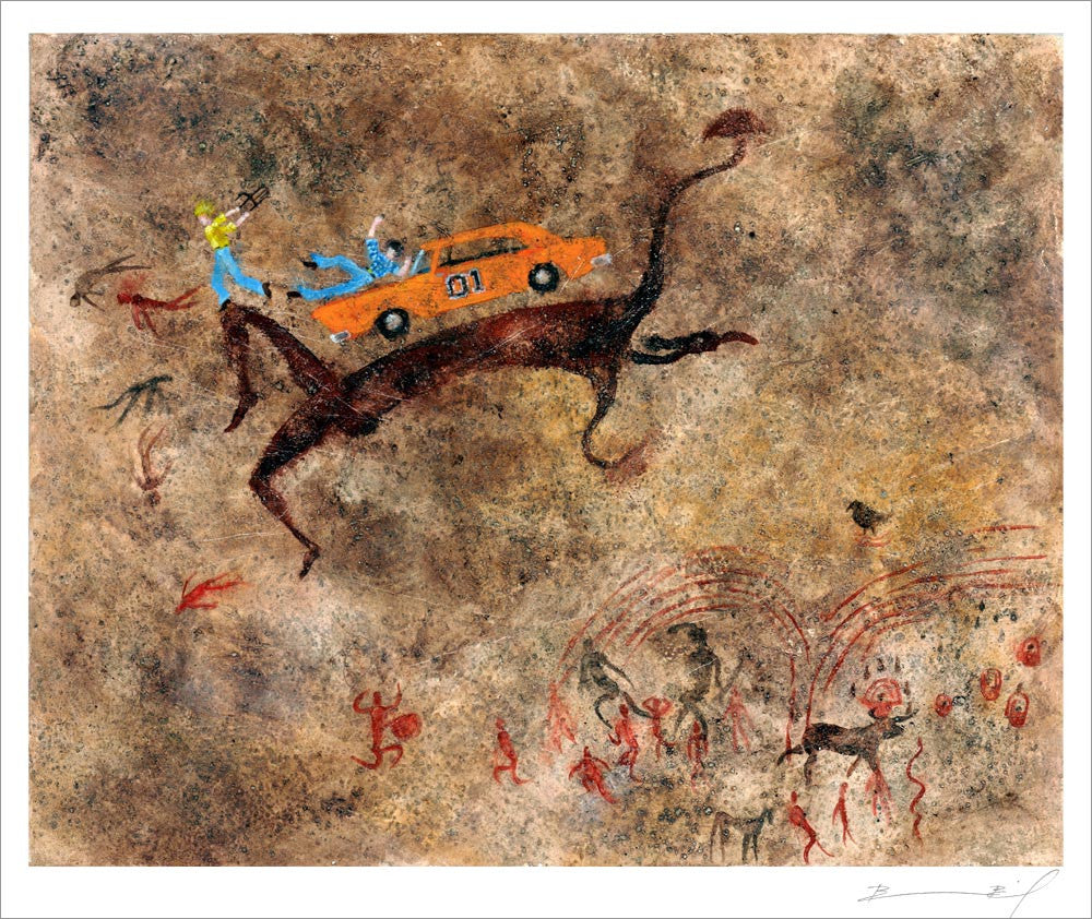 Two Warriors Come Out of the Sky - Signed Limited Edition Art Print - Perfect for Home Decor, Office Wall Art & Gift for Anime Fans