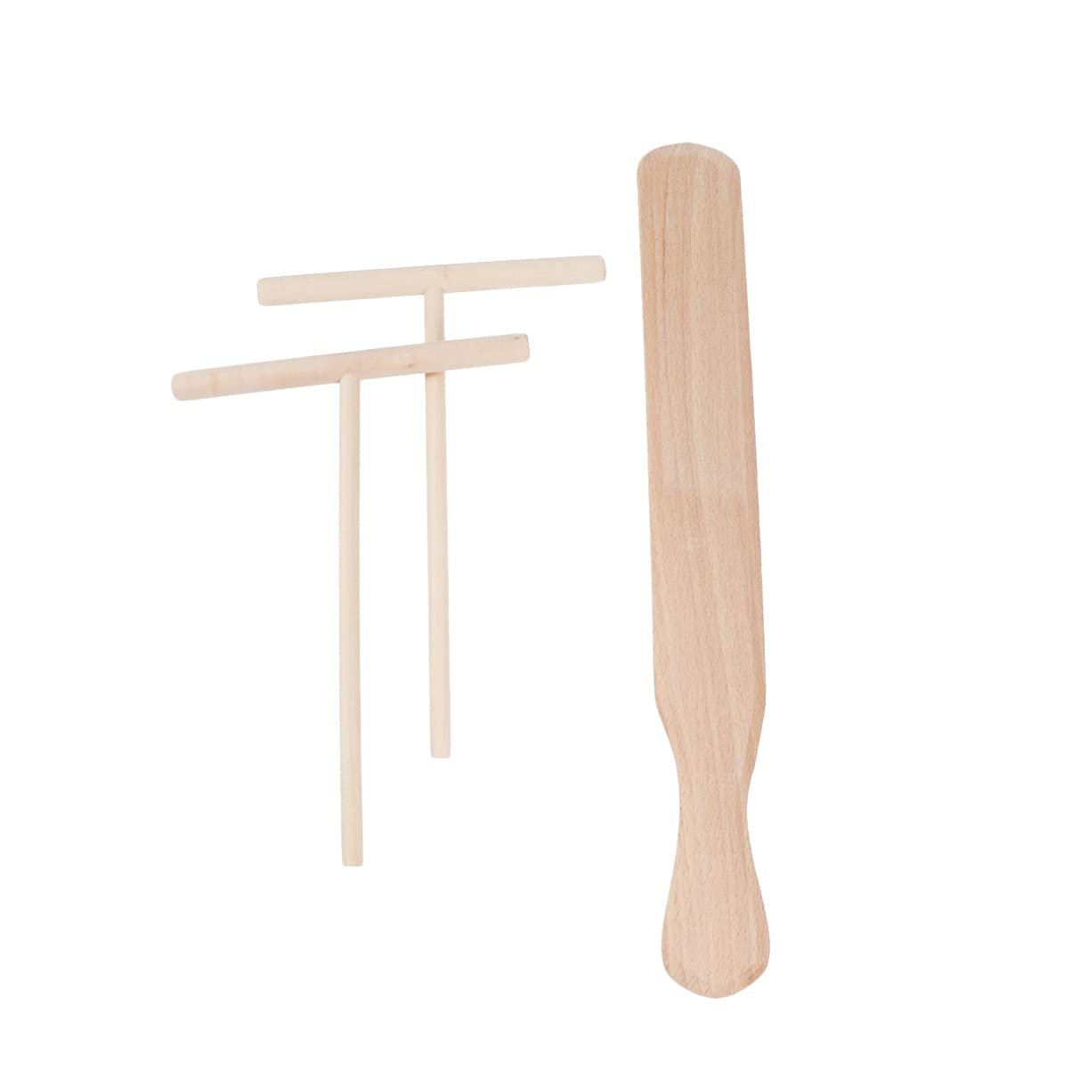 **Cabilock 3-Piece Bamboo Pancake Scraper & Crepe Spreader Set - Wooden Spatula Turner for Perfect Pancakes, Crepes & Dough - Ideal for Breakfast, Brunch & Baking**