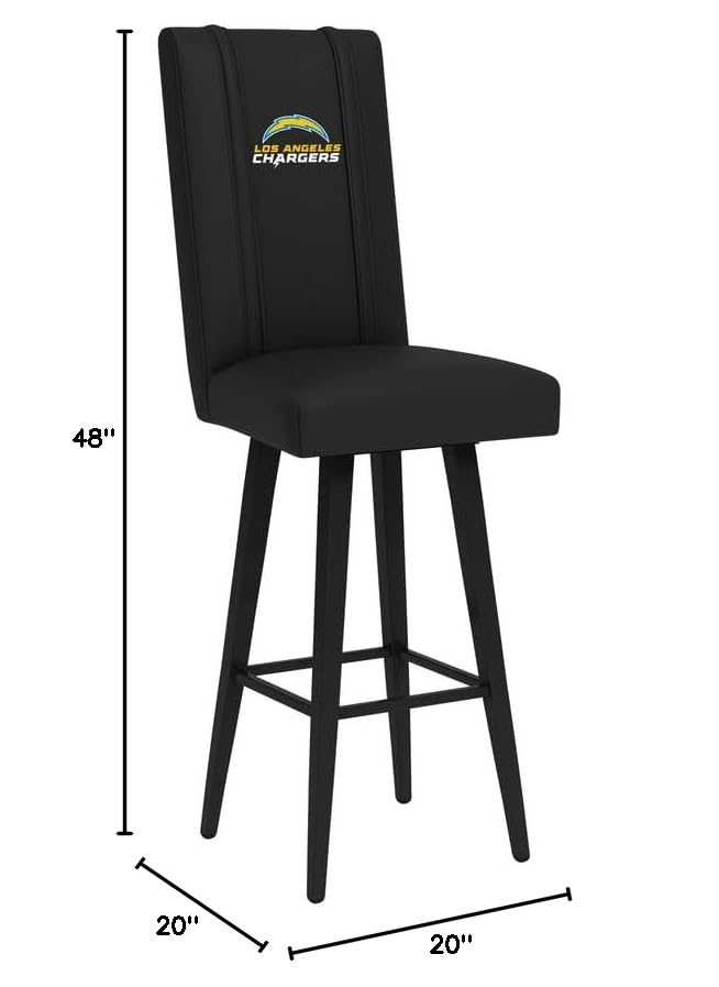 Swivel Bar Stool with Chargers Logo - Perfect for Game Nights