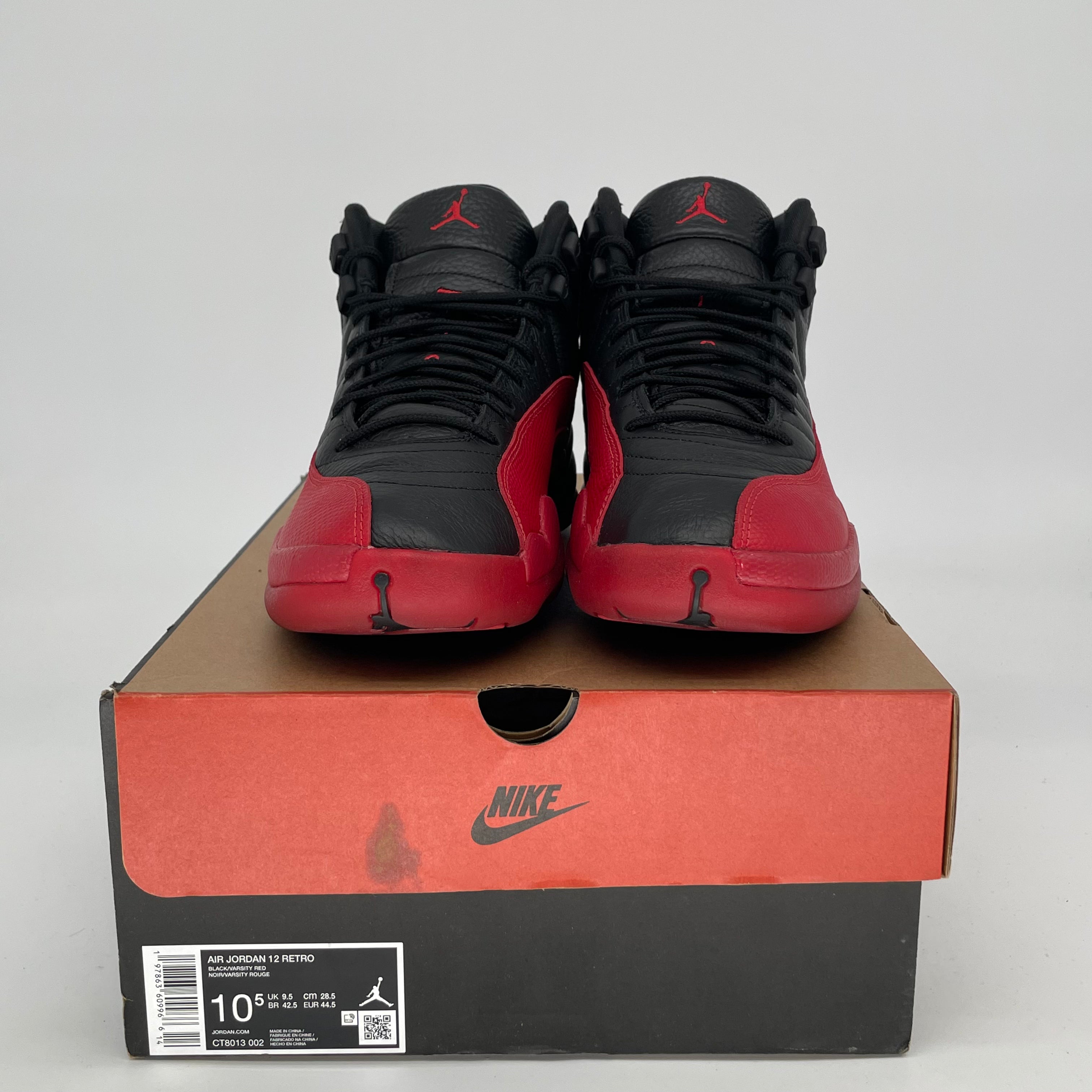 Original Air Jordan 12 Retro 'Flu Game' Basketball Shoes - Men's Size 10.5/Women's 12 (CT8013-002) - Perfect for Game Day & Streetwear Fashion